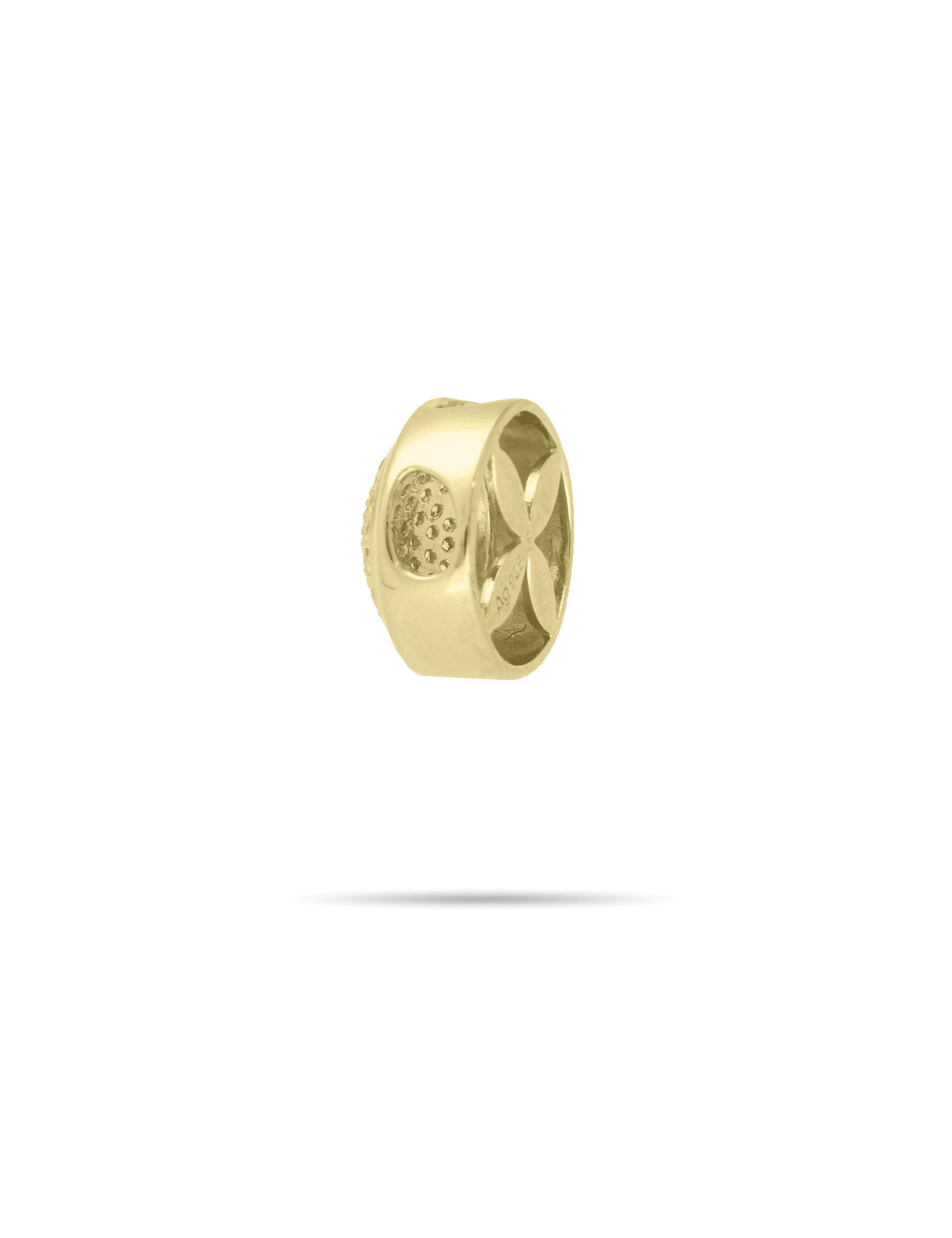 Omegareif mit Anhänger, 925/- Silber goldplattiert