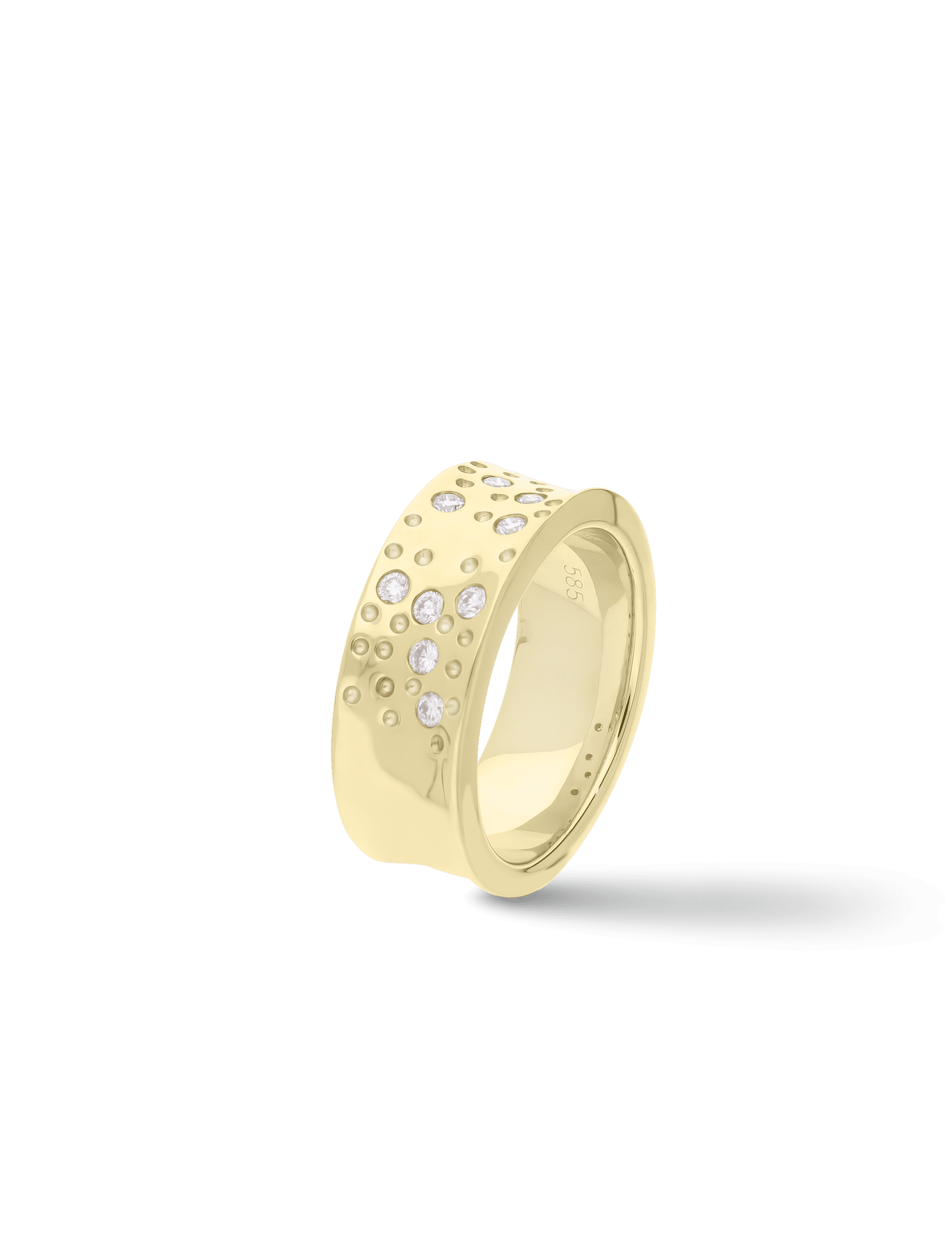 Premium Ring, Gelbgold mit Diamanten 0,20 Karat