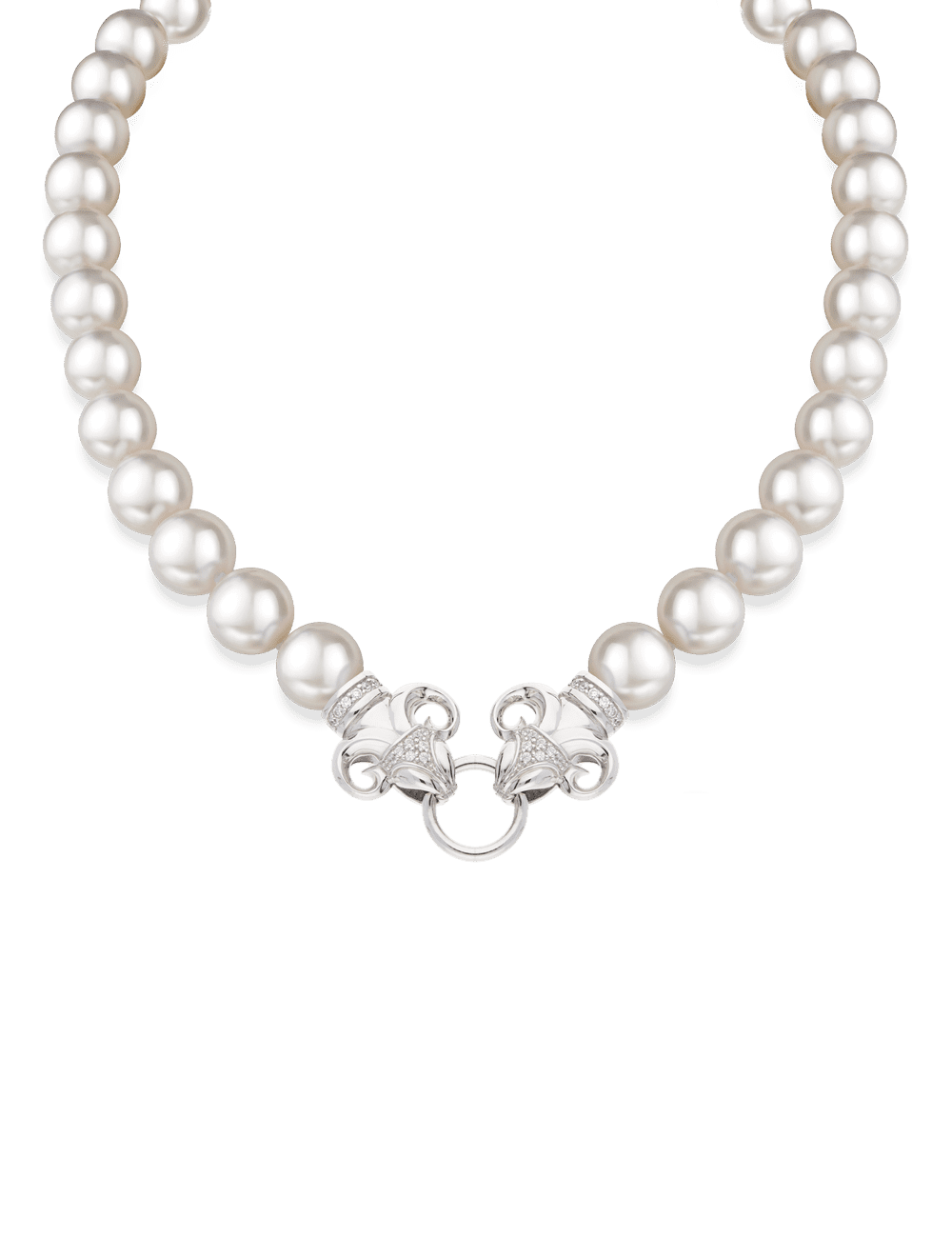 Collier Muschelkernperle 12mm 45cm