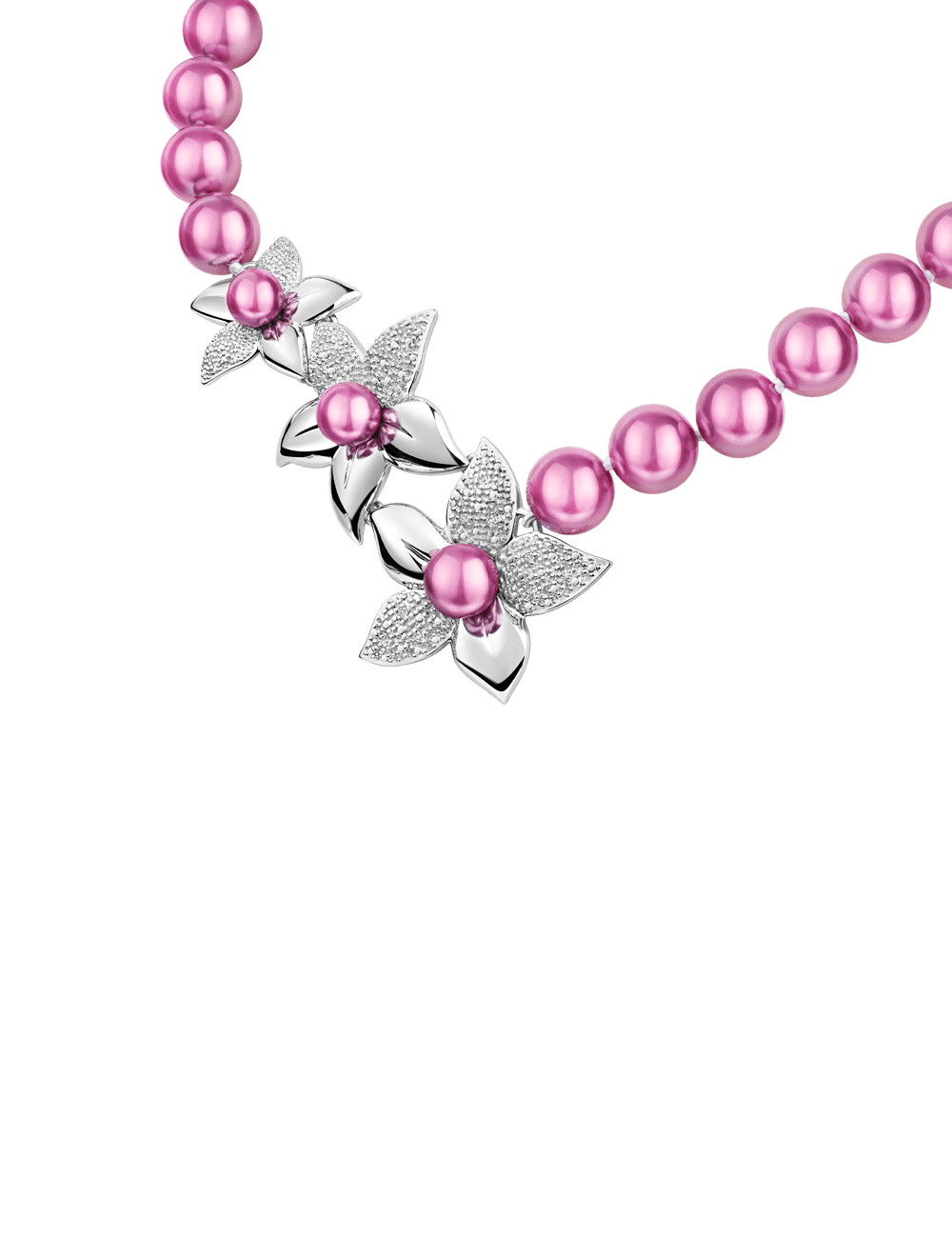 Collier "Blüten" 47cm mit Karabiner