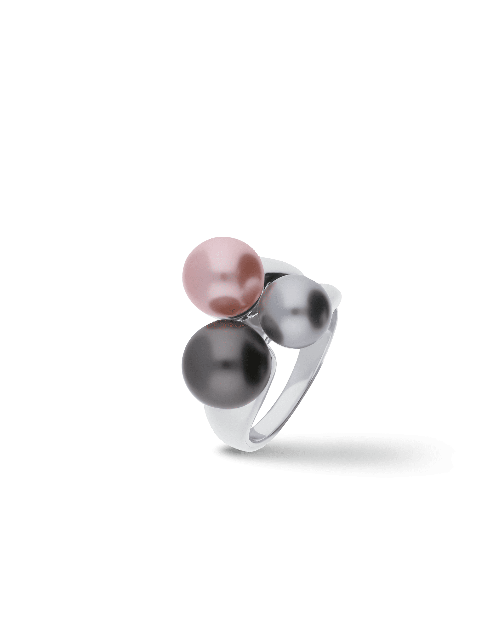 Ring, 925/- Silber mit 3 Perlen