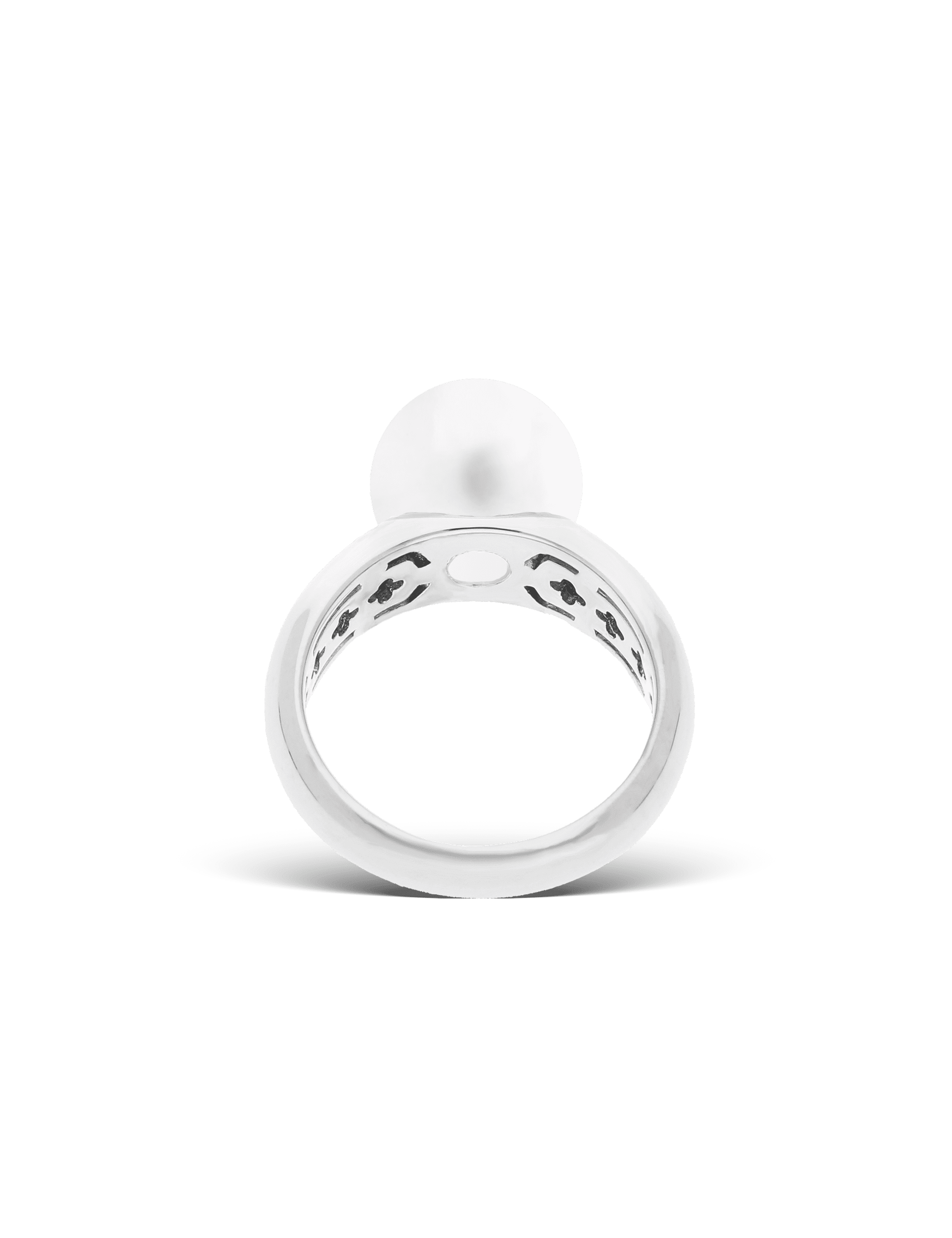 Essentials Ring, 925/- Silber rhodiniert mit Perle 10mm