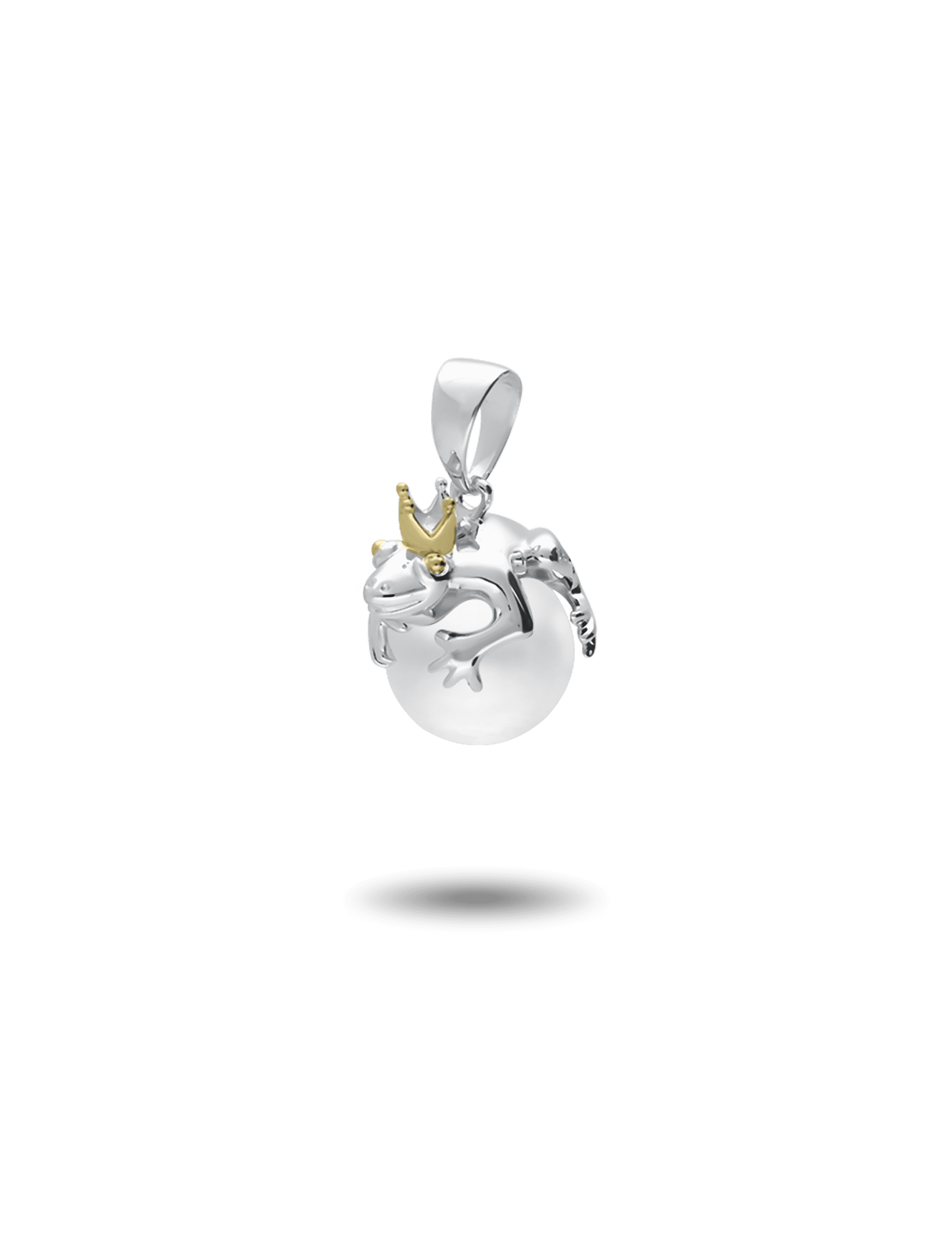 Anhaenger Frosch 925 Silber mit Perle