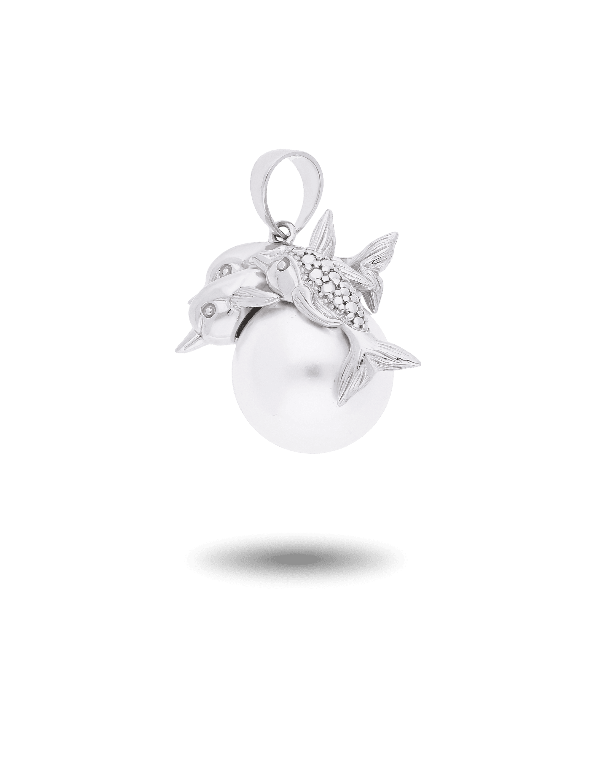 Anhaenger Delfine 925 Silber mit Perle