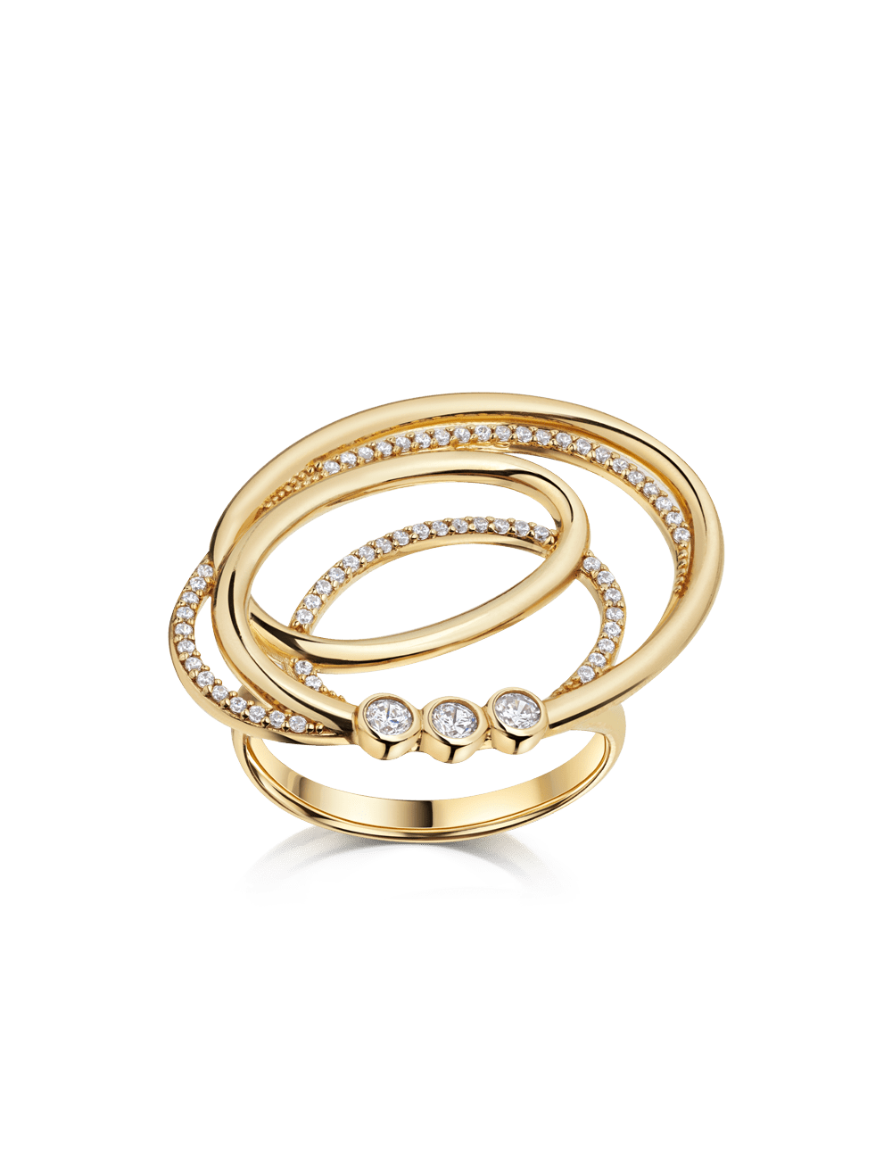 Ring 925/- Silber goldplattiert