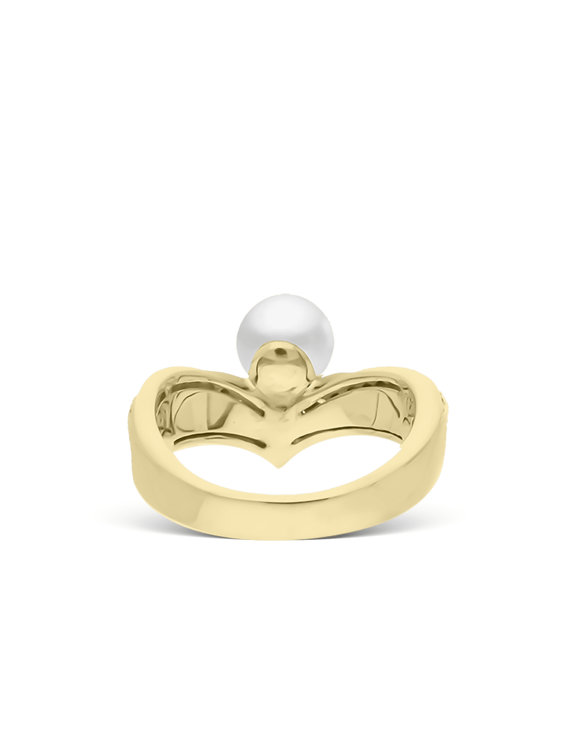 Ring, 925/- Silber goldplattiert mit Perle 7mm