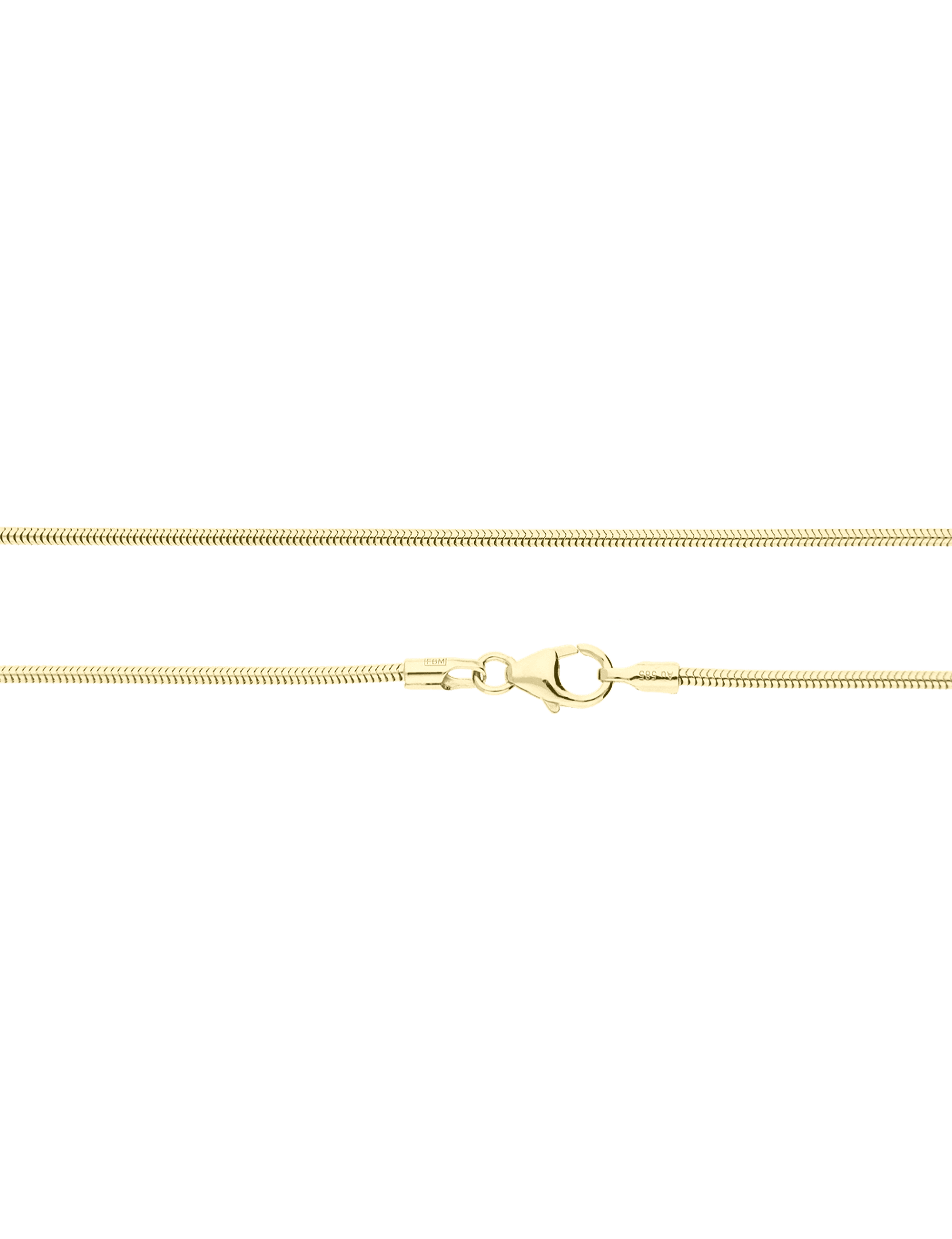 Premium Schlangenkette, 585/- Gelbgold, 45cm