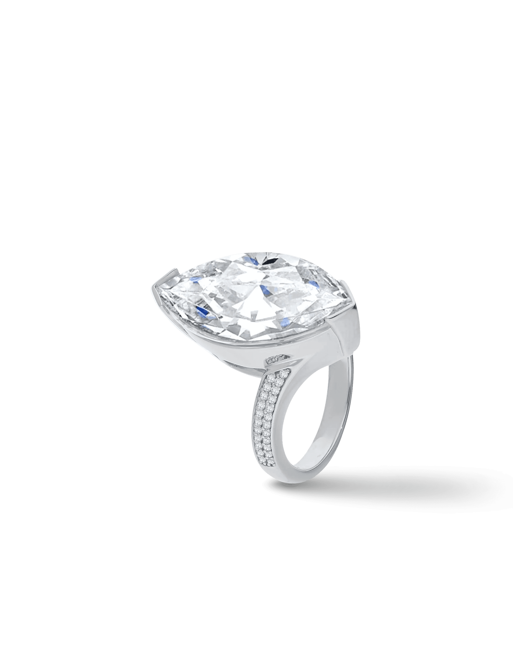 Ring, 925/- Silber mit Zirkonia Marquise