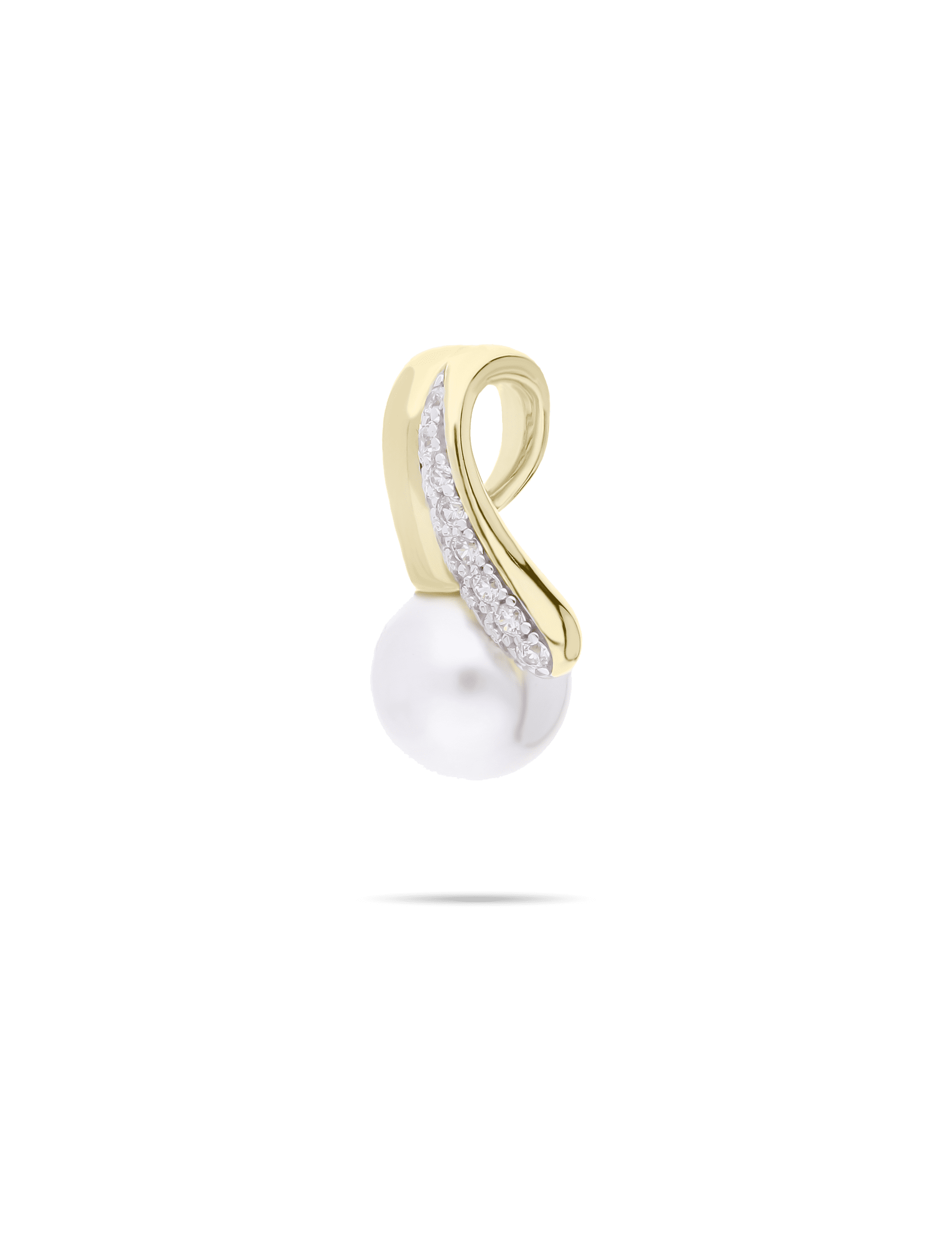 Silberanhänger goldplattiert mit Perle