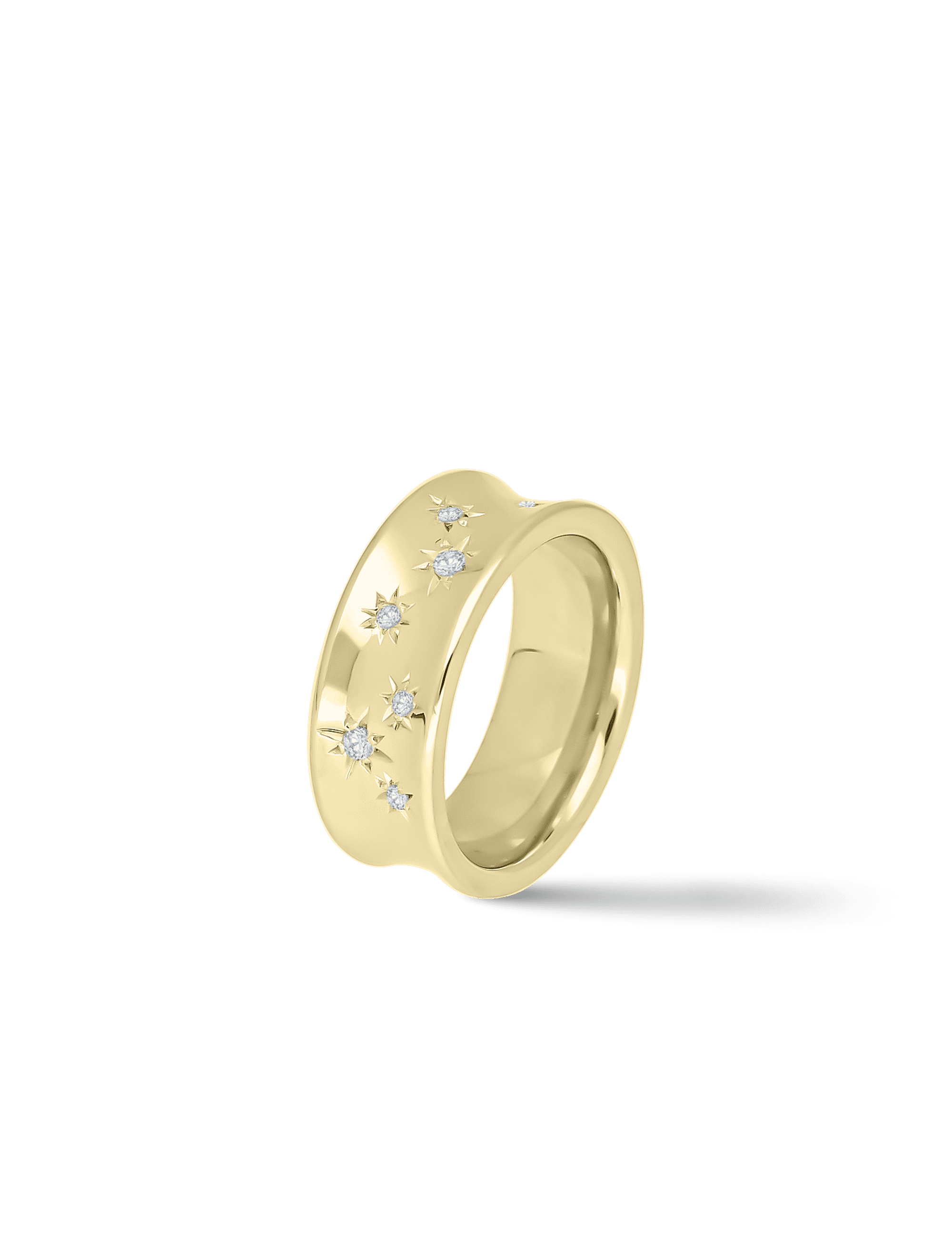 Premium Ring, 585/- Gelbgold mit Diamanten 0,125 Karat