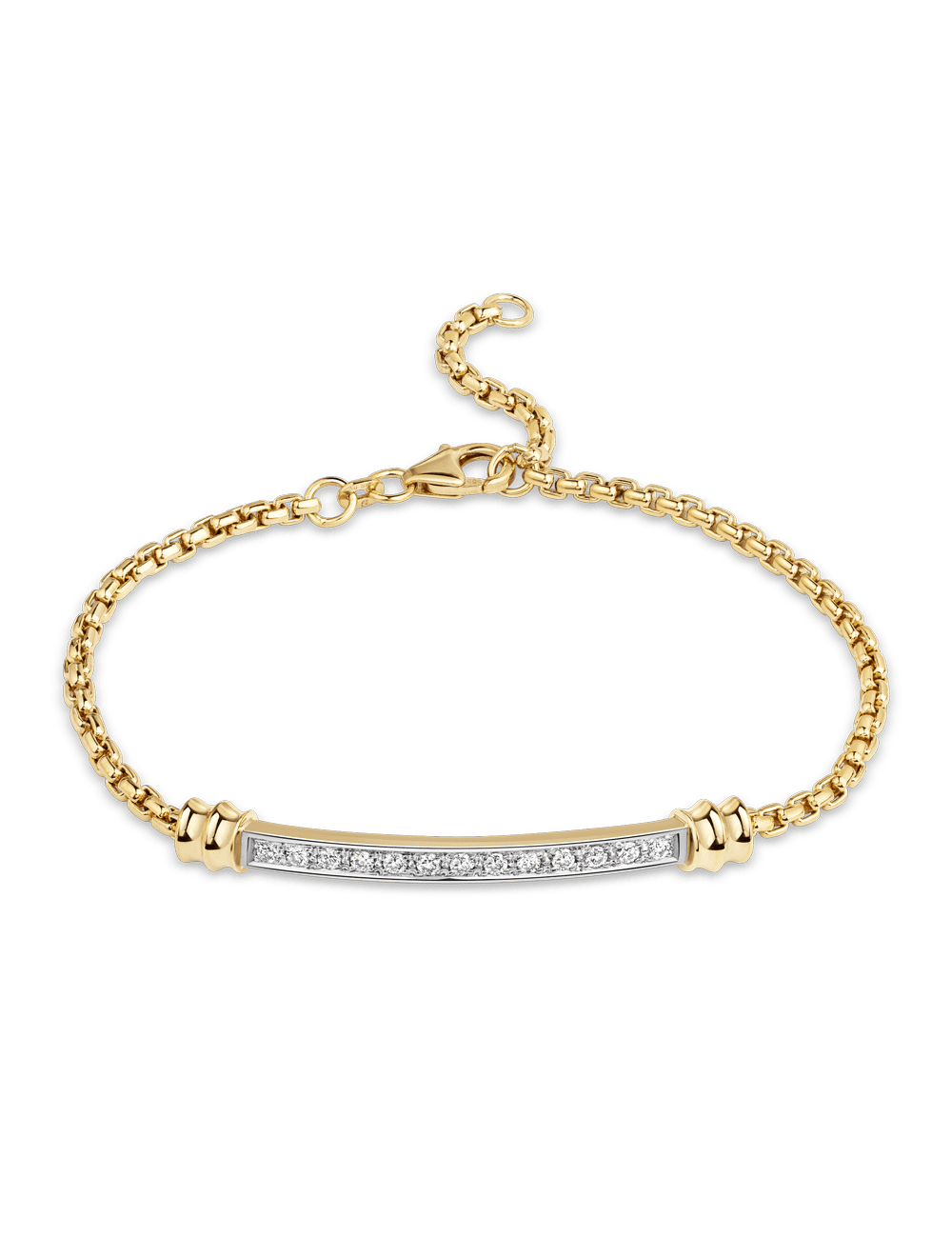 Silberarmband 925/- goldplattiert mit Zirkonia 18+3cm