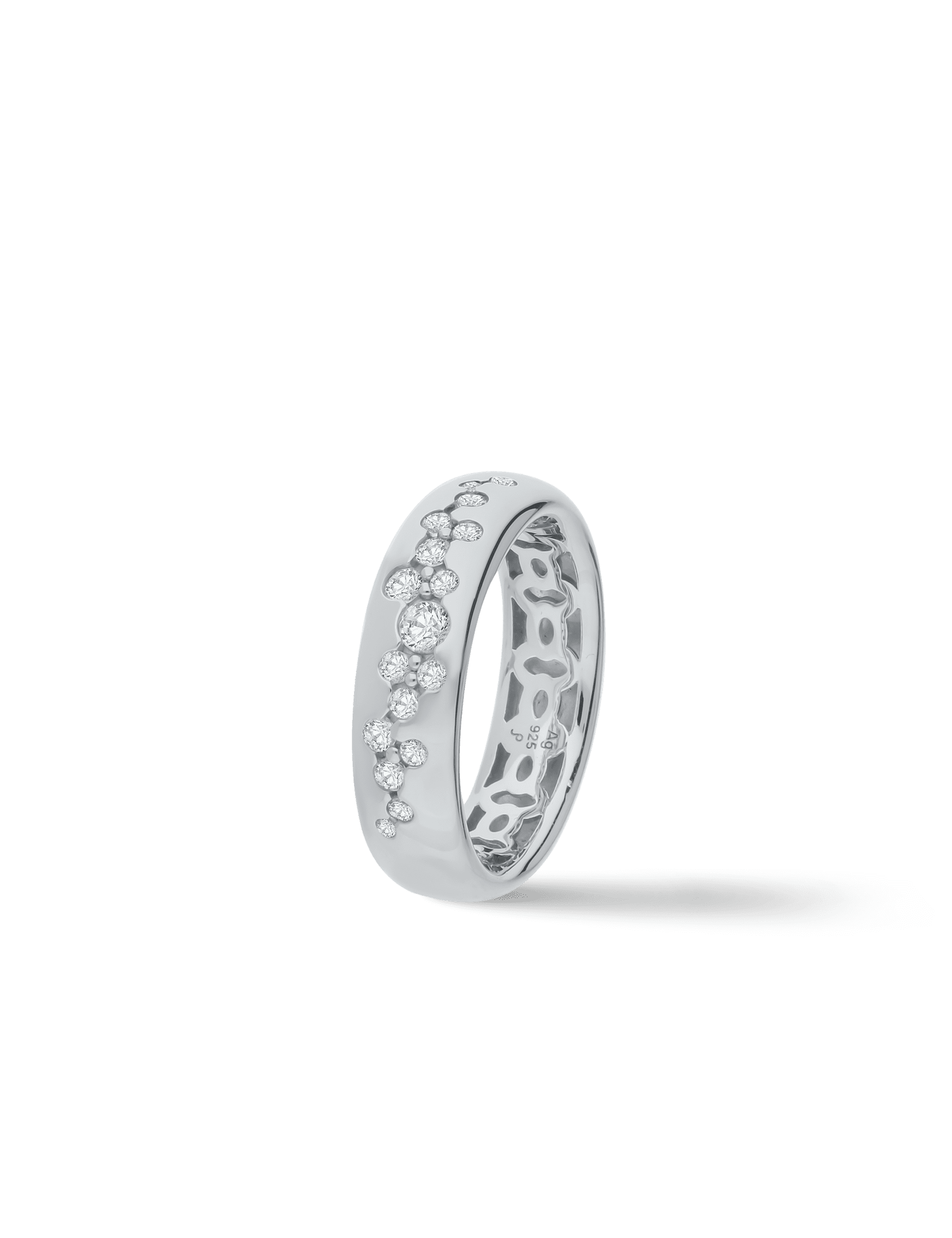 Ring Sternenhimmel, 925/- Silber mit Zirkonia