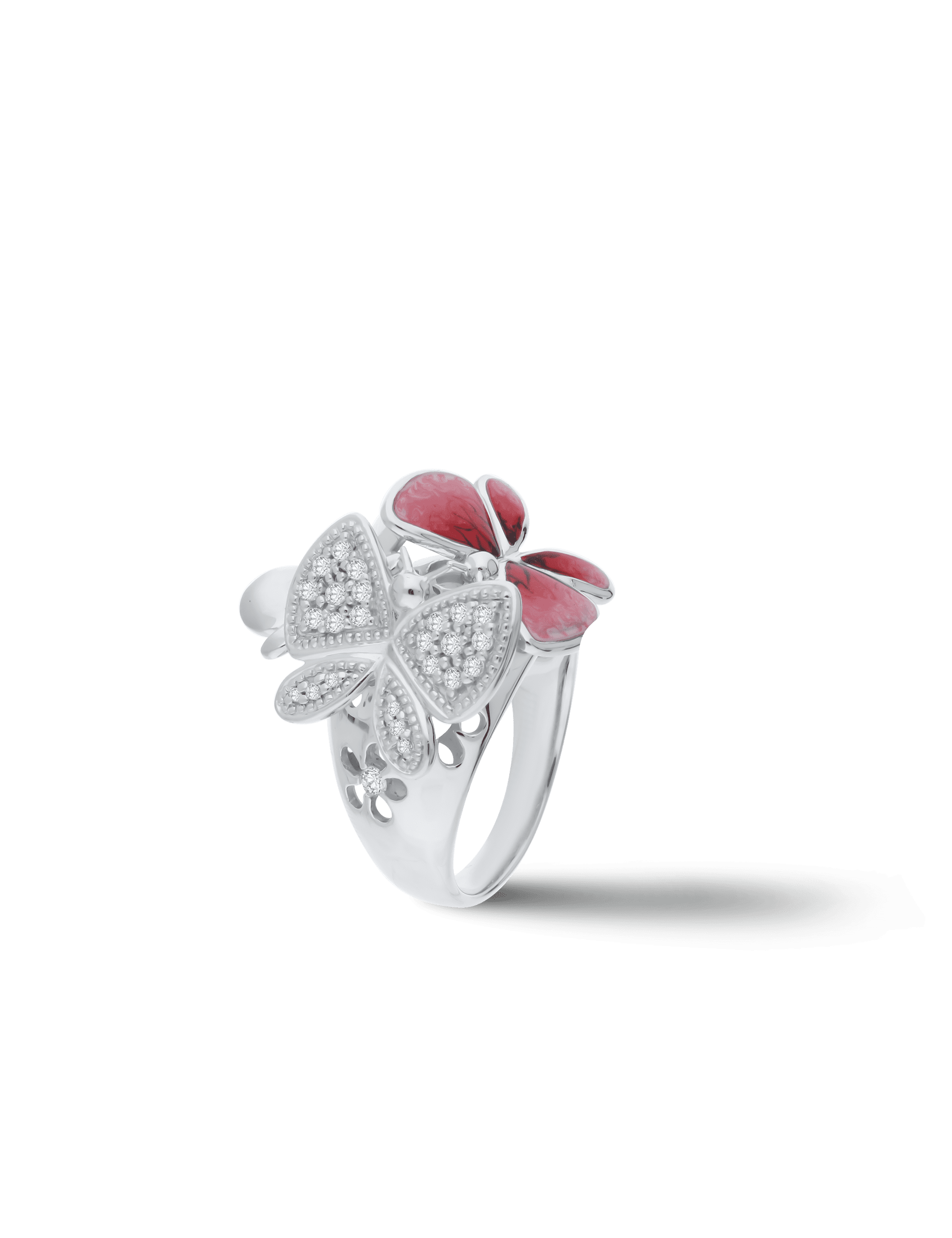 Ring Schmetterling, 925/- Silber rhodiniert