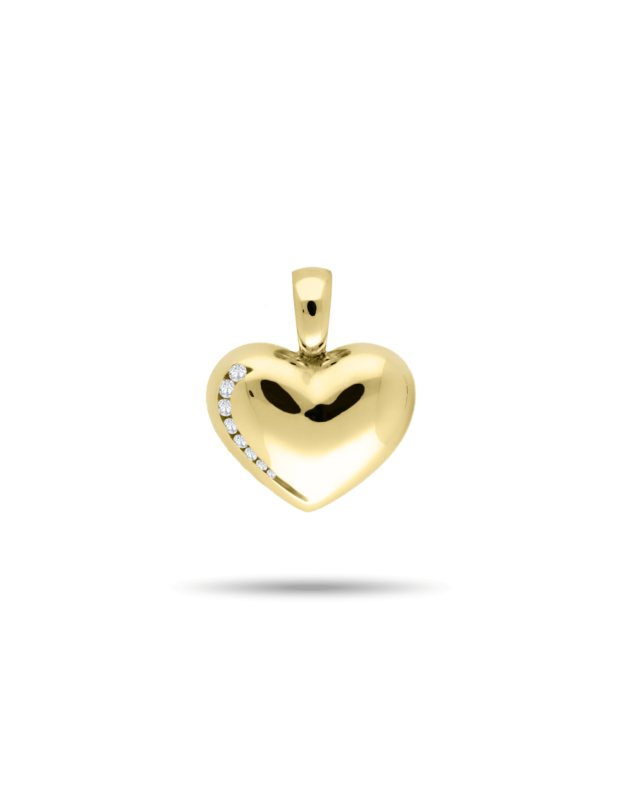 Premium Anhänger Herz, 585/- Gold mit Diamanten