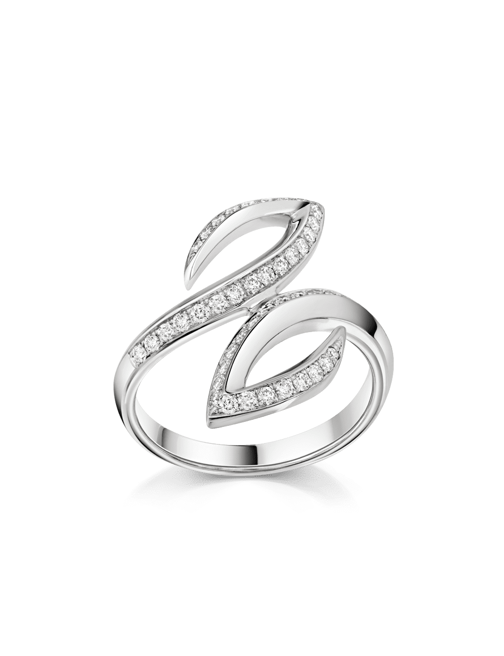 Premium Ring 585/- Weißgold mit 0.45 Karat Brillanten