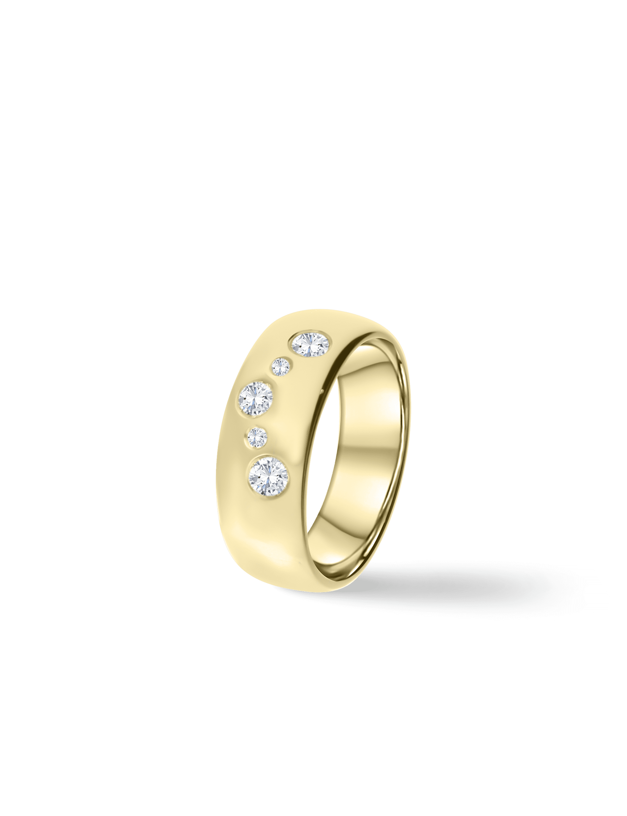 Premium Ring, 585/- Gelbgold mit Diamanten 0,415 Karat