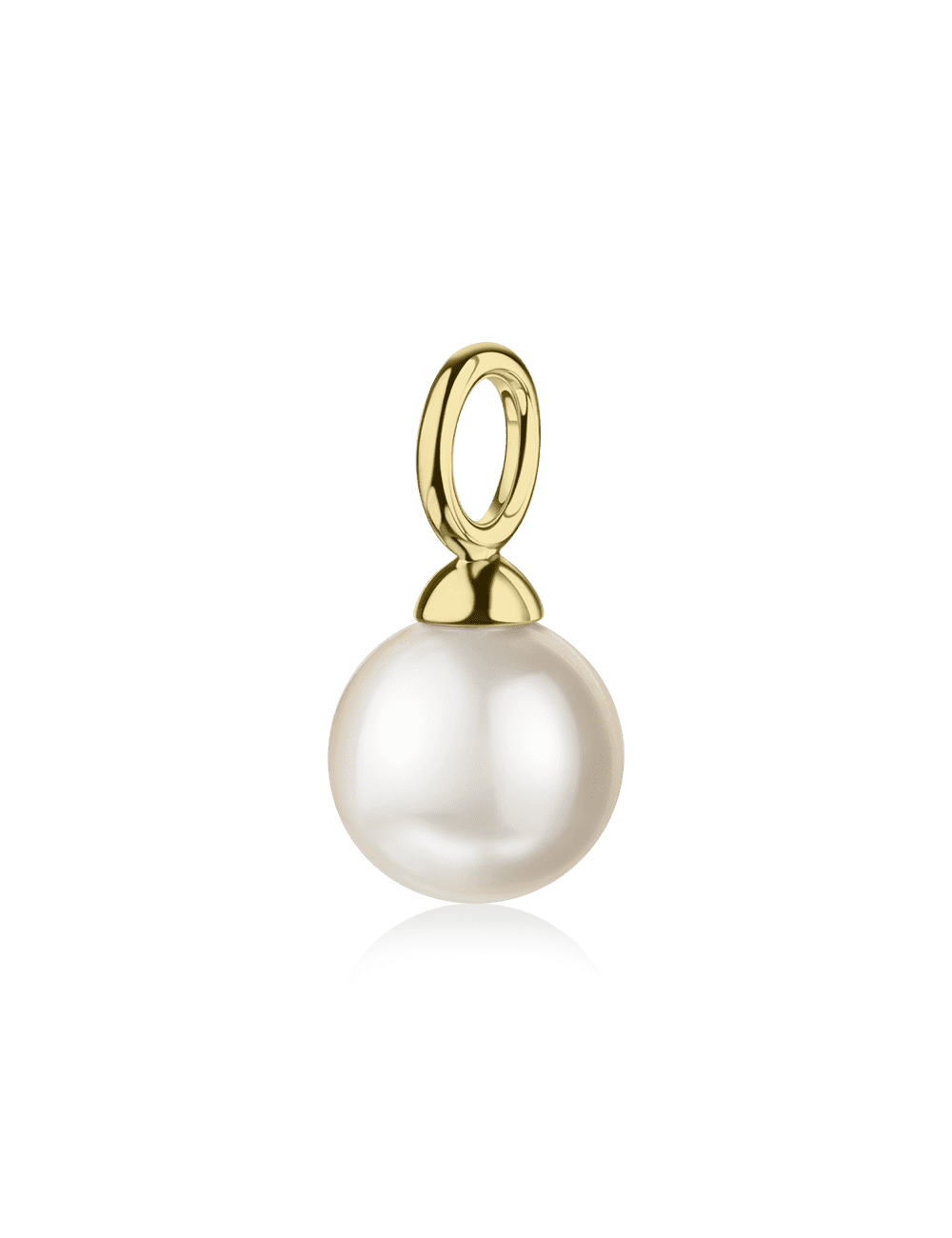 Essentials Anhänger 925/- Silber goldplattiert Muschelkernperle 14mm