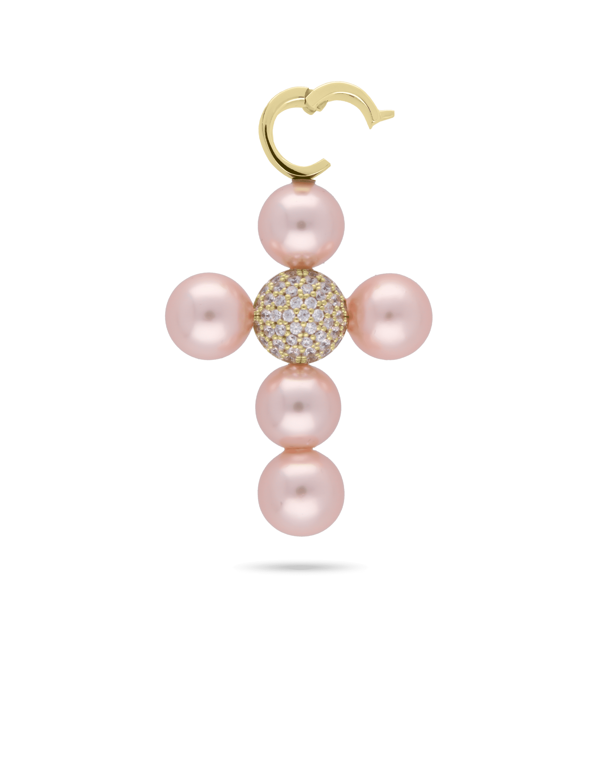 Anhänger Kreuz, 925/- Silber mit Perlen