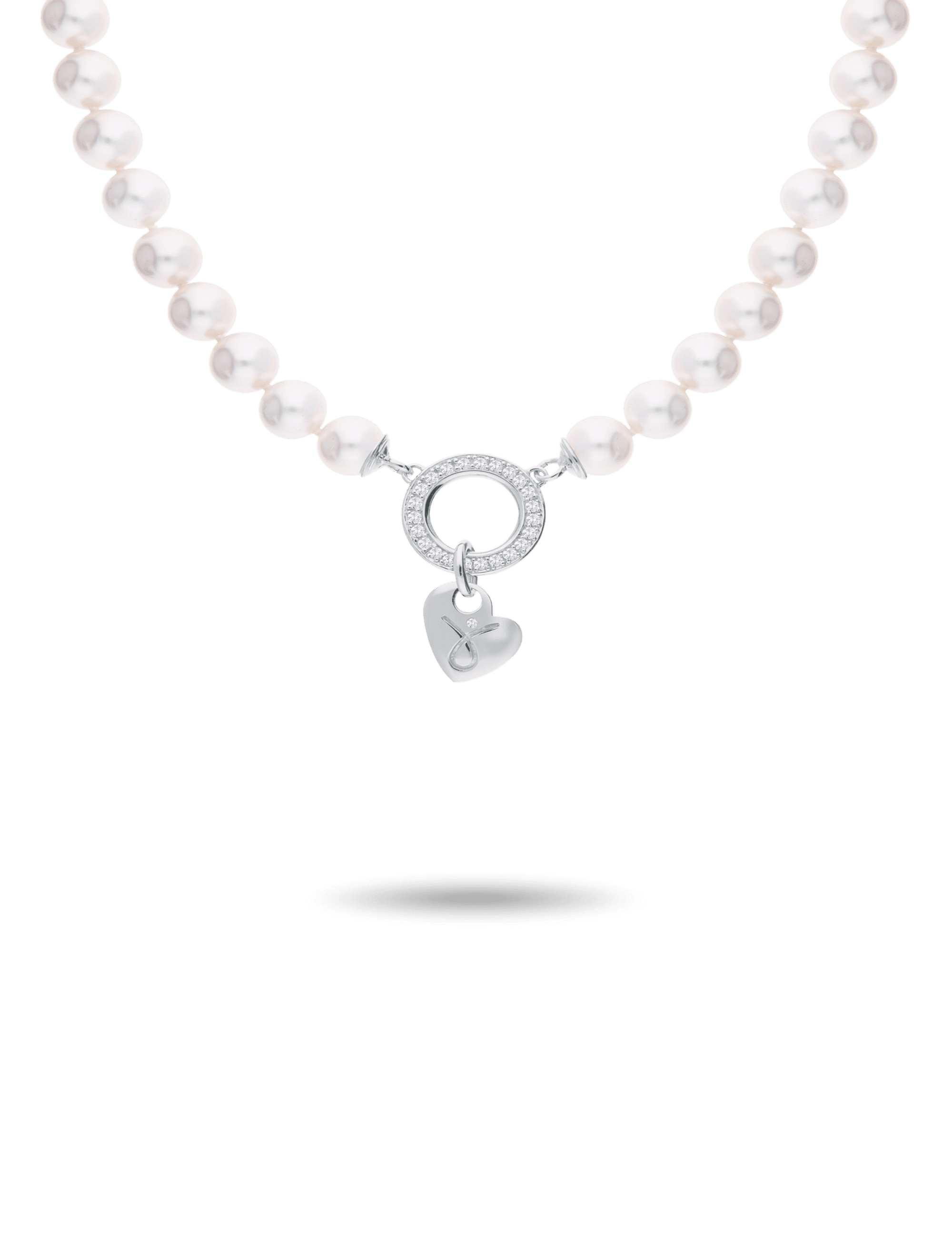Perlenkette 45cm mit Schmuckelement