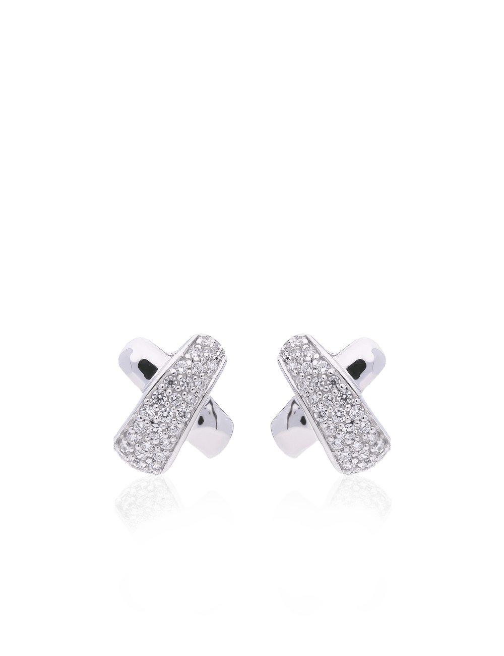 Ohrstecker Silber rhodiniert mit Zirkonia