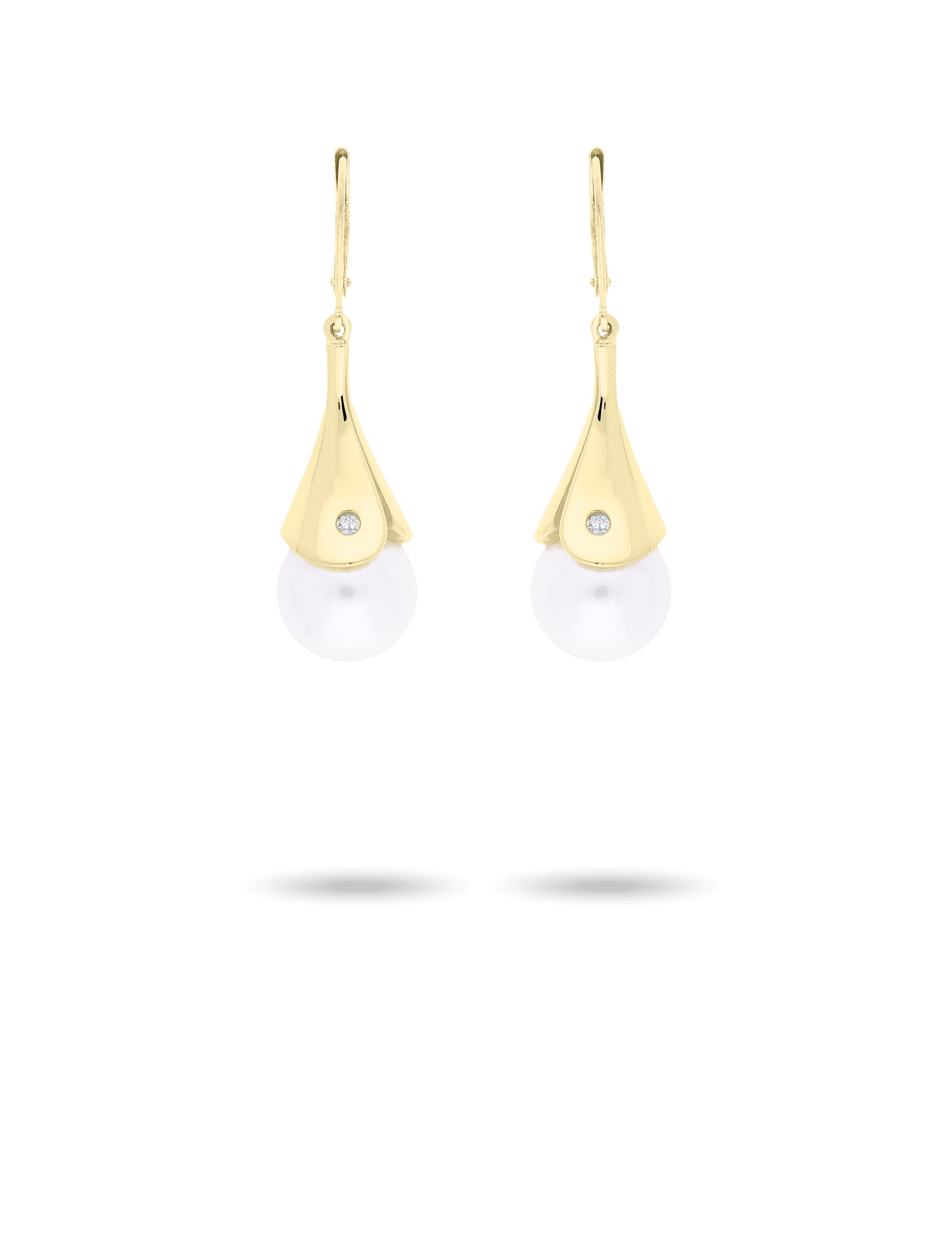 Ohrhänger, 925/- Silber goldplattiert mit Perle