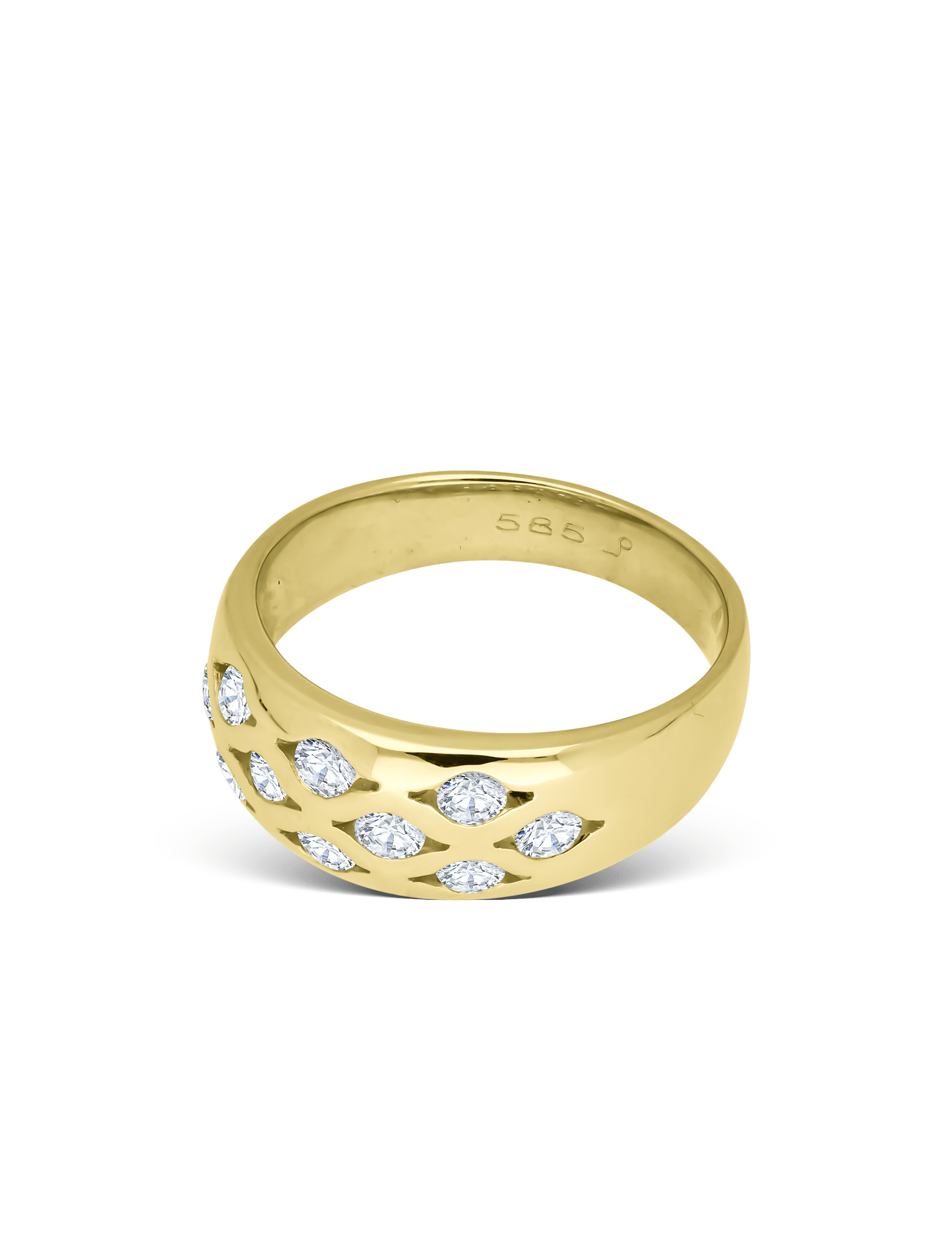 Premium Ring, Gelbgold mit Diamanten 1,00 Karat