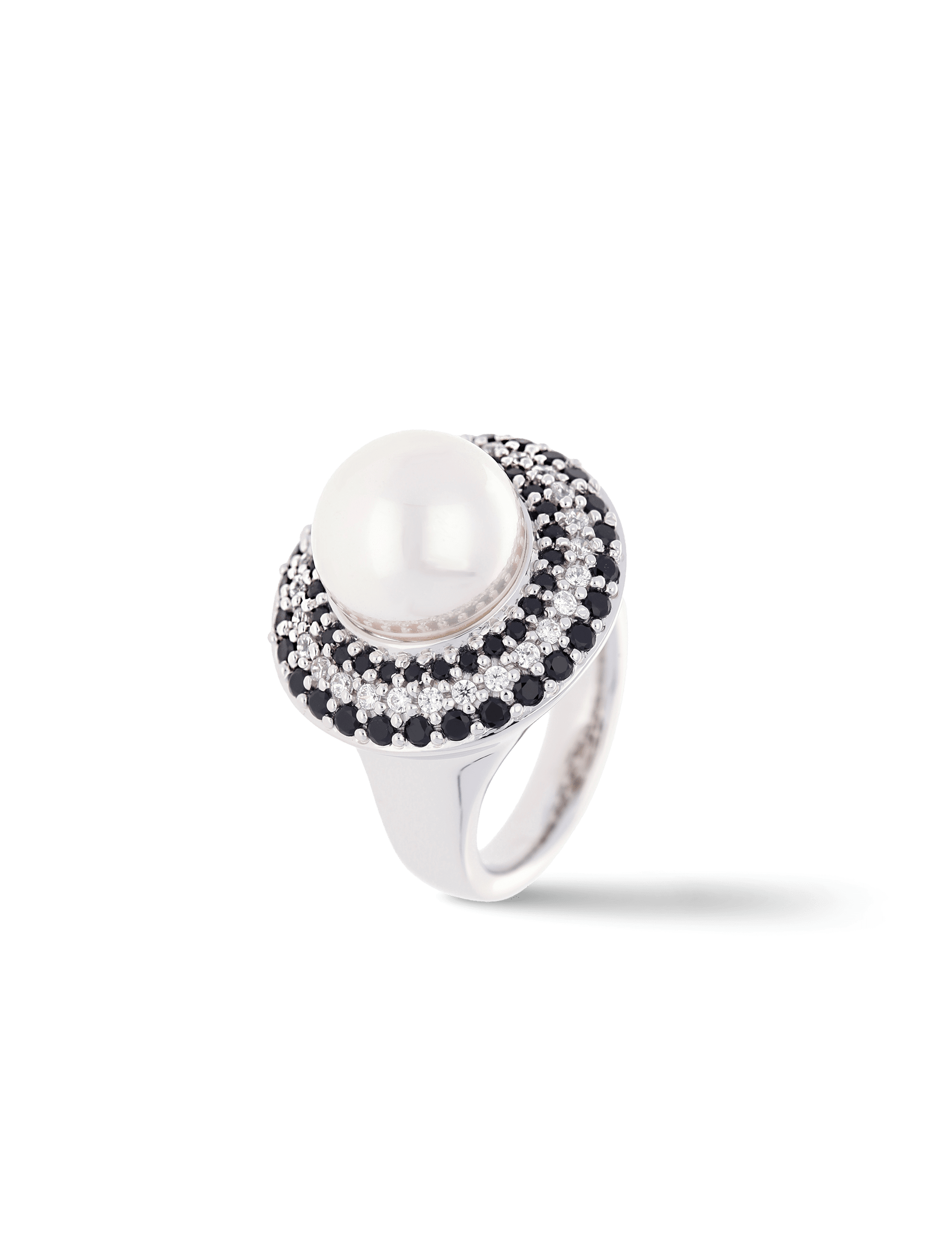 Ring 925/- Silber rhodiniert mit Zirkonia