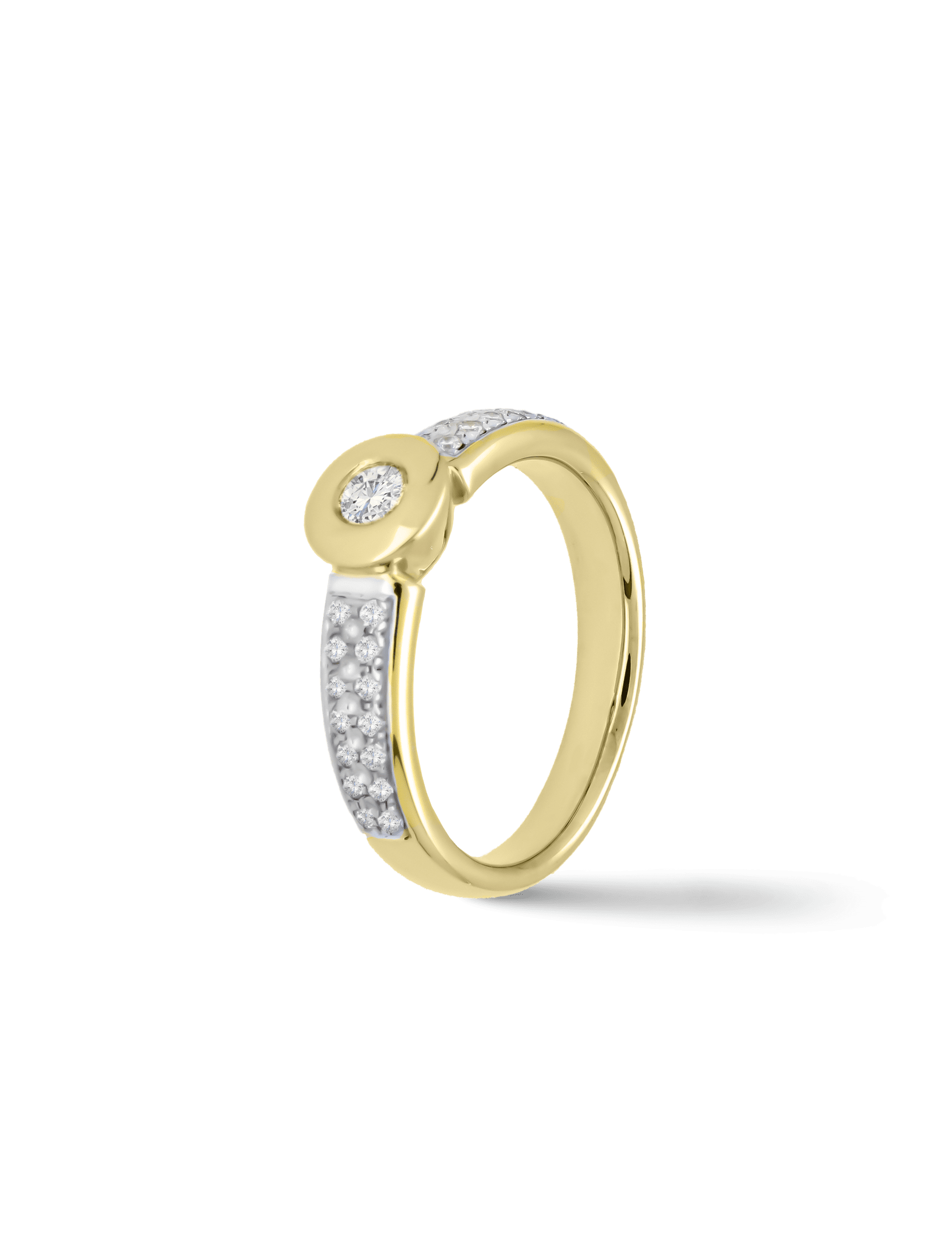 Premium Ring 585/- Gelbgold mit Diamanten 0,50 Karat
