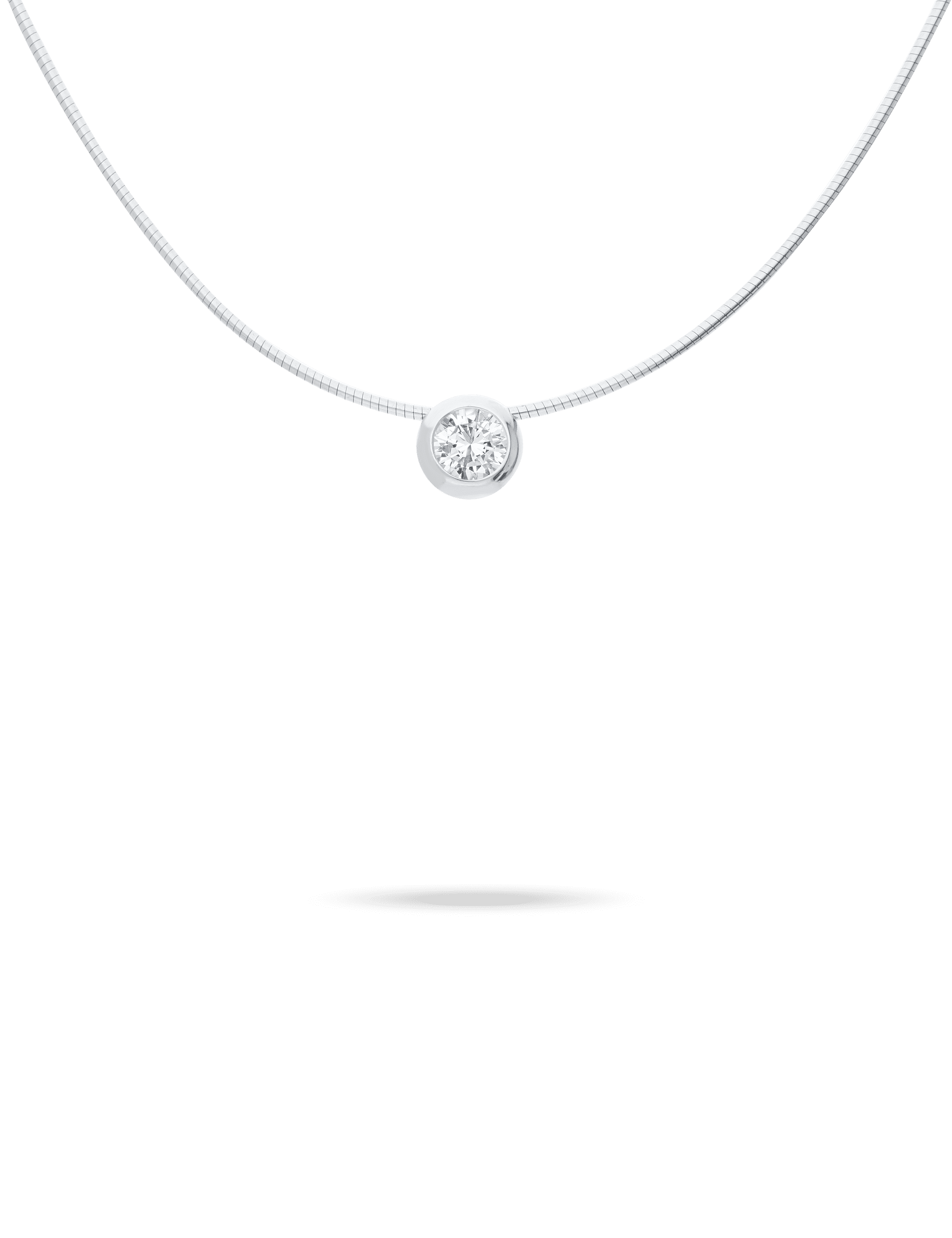 Premium Collier, 585/- Weißgold mit Diamant 1,00 Karat