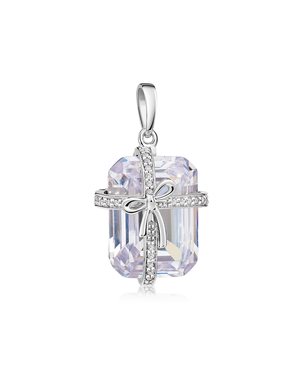 Anhänger "Schlaufe" 925/- Silber rhodiniert