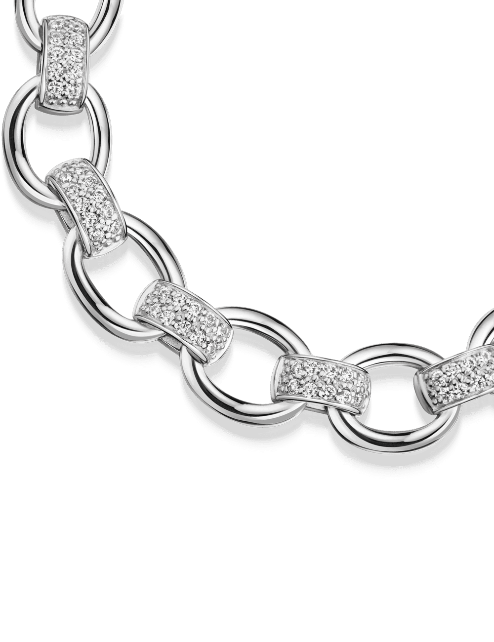 Armband 925/- Silber rhodiniert 18,5 cm