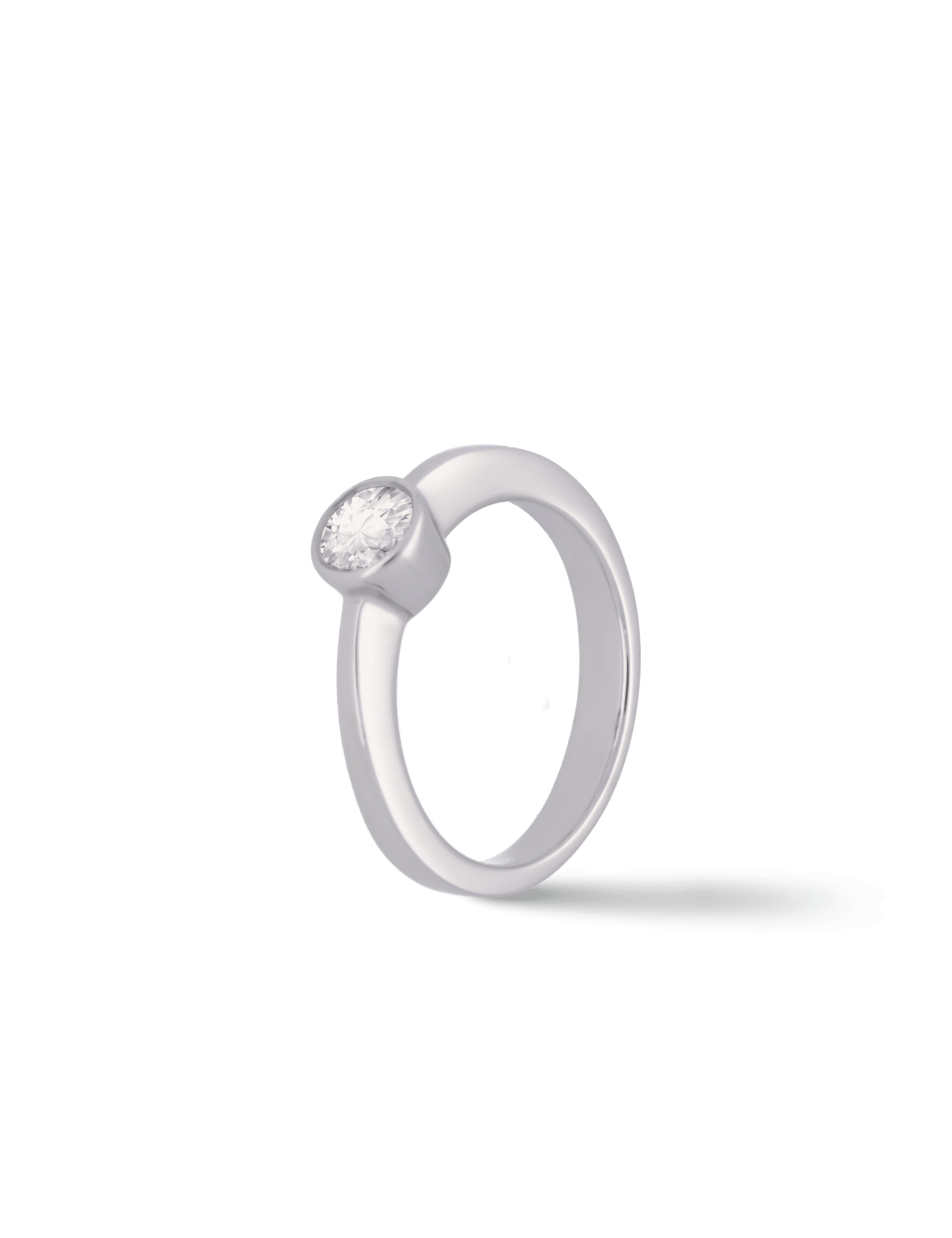 Premium Ring, 585/- Weißgold mit Diamant 0,40 Karat