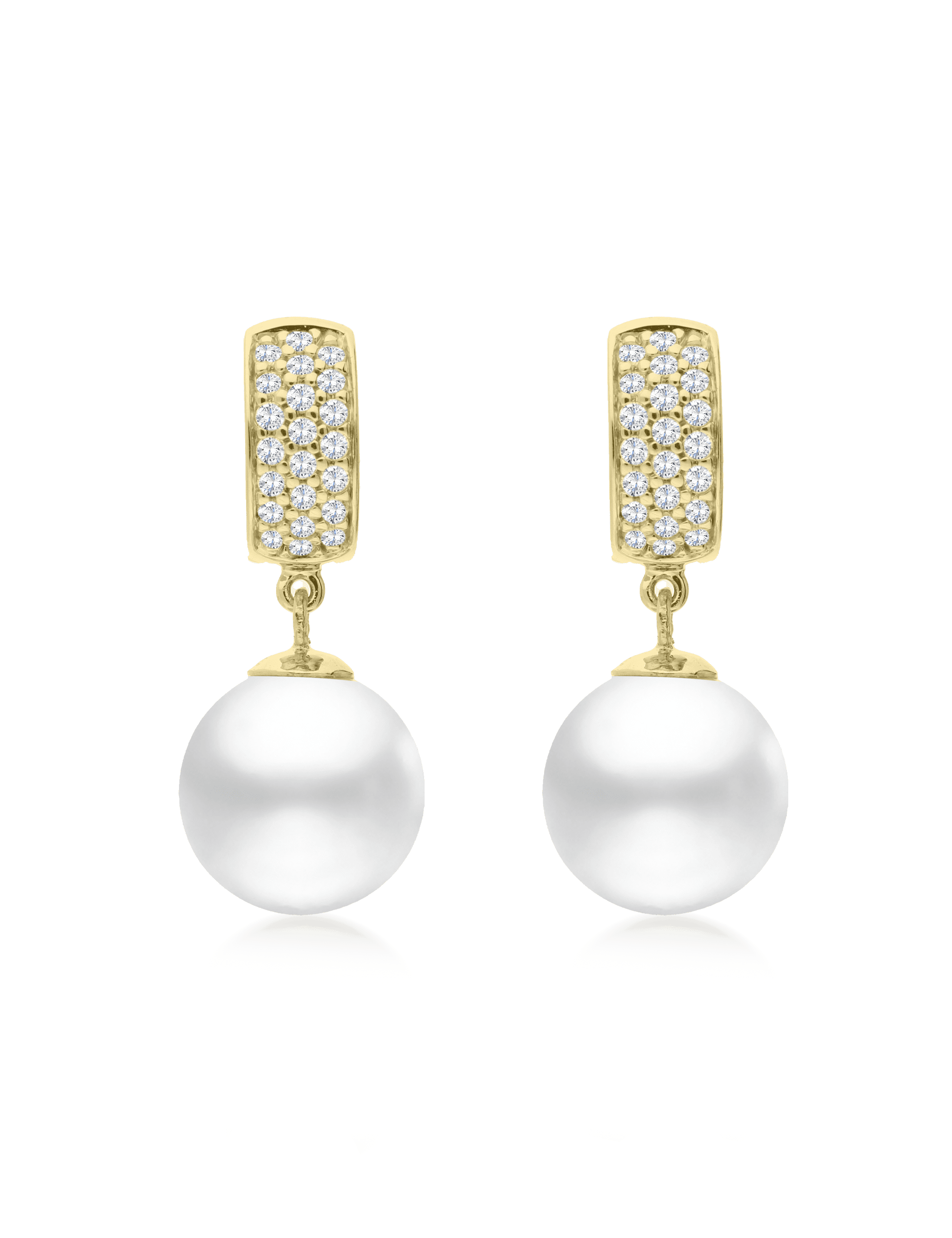 Creolen, 925/- Silber goldplattiert mit Zirkonia