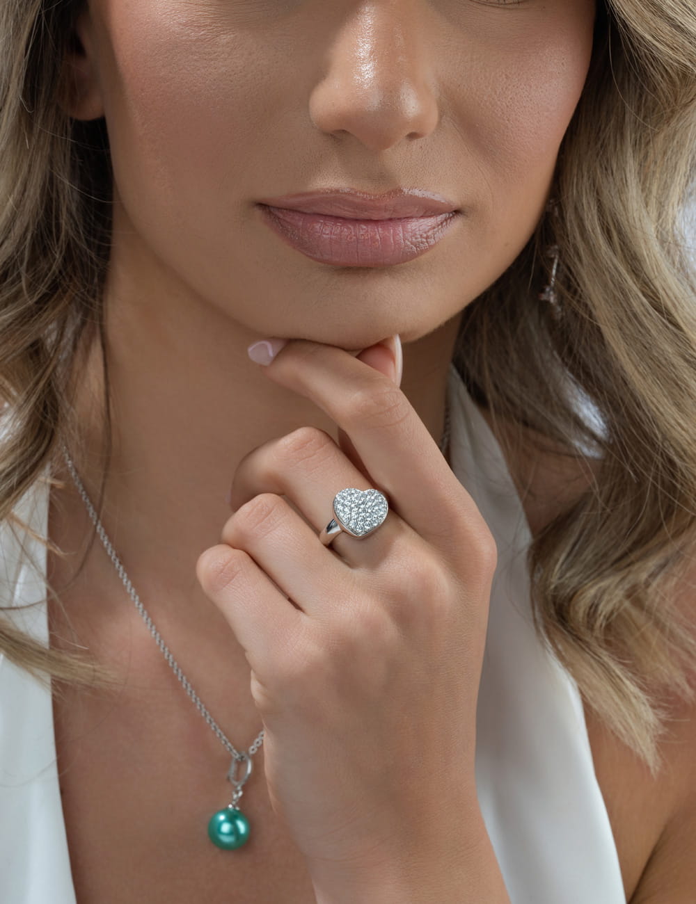 Ring "Herz" 925/- Silber rhodiniert