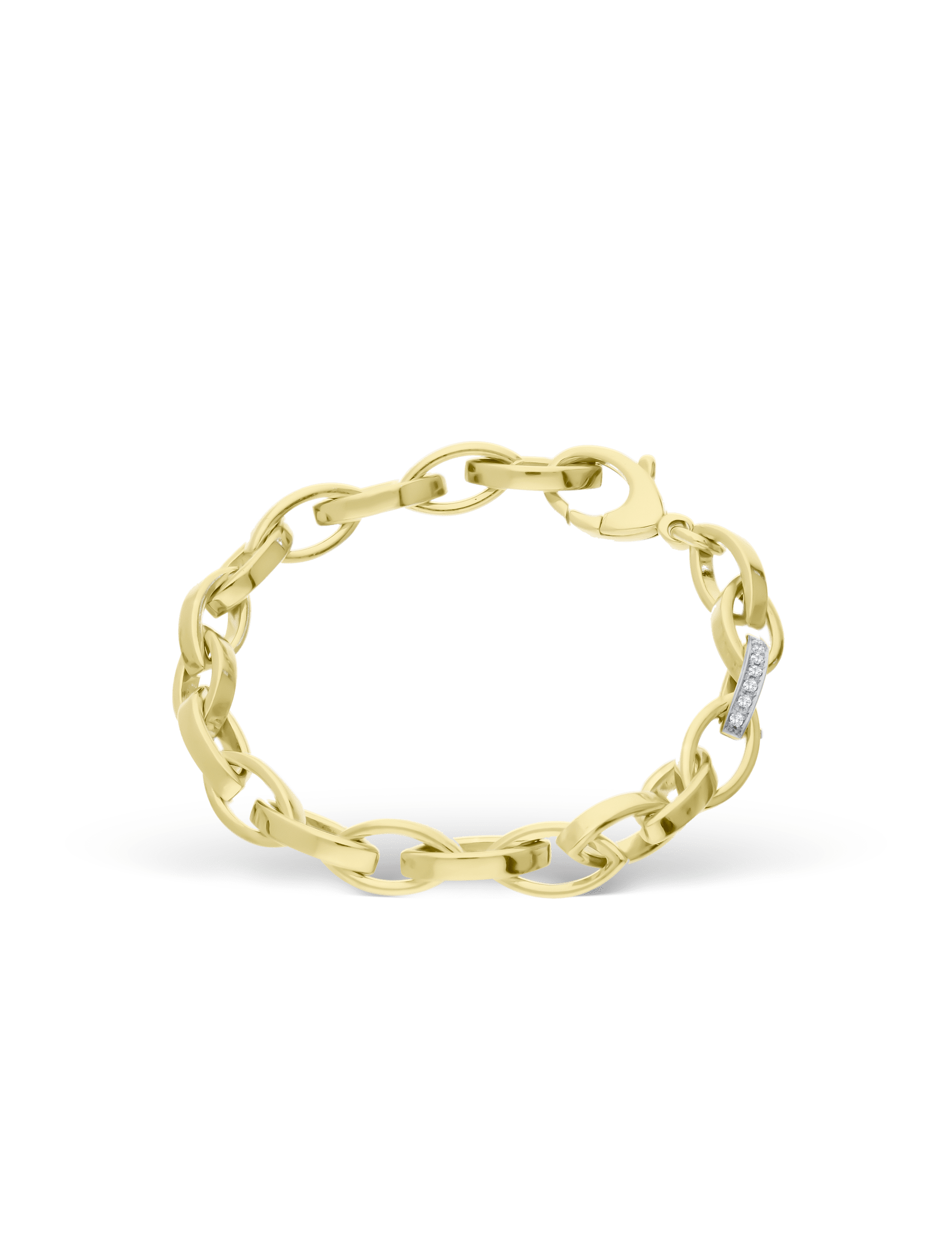 Premium Armband, 585/- Gelbgold mit Diamanten