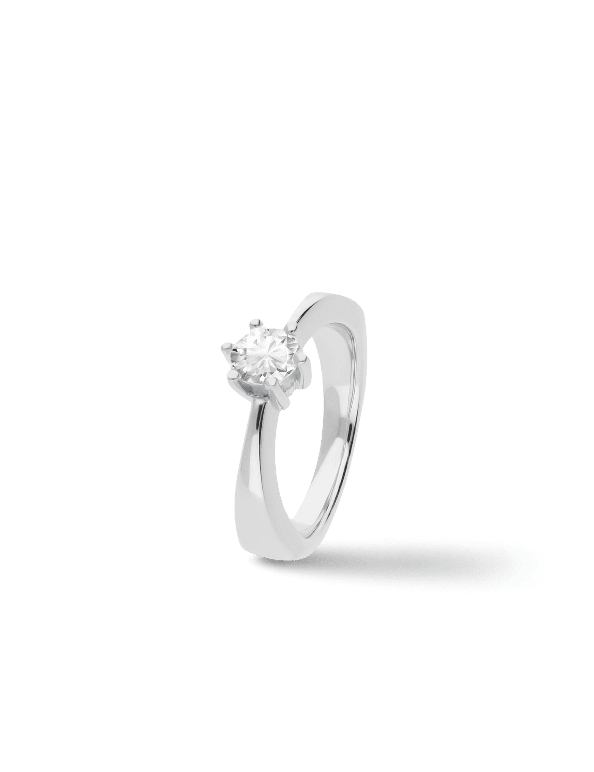 Premium Ring, Weißgold mit Diamant 0,50 Karat