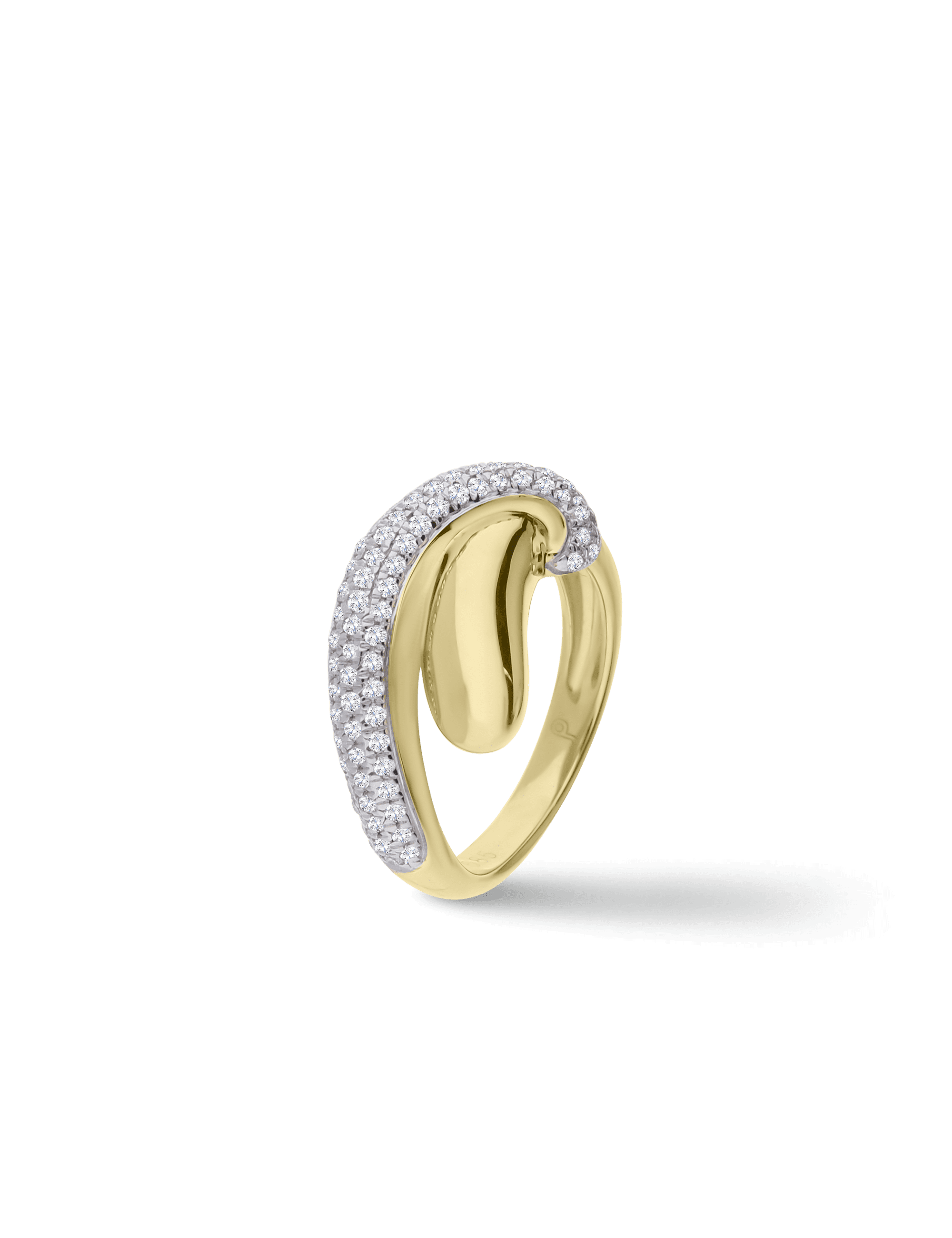Premium Ring, 585/- Gelbgold mit Diamanten 0,375 Karat