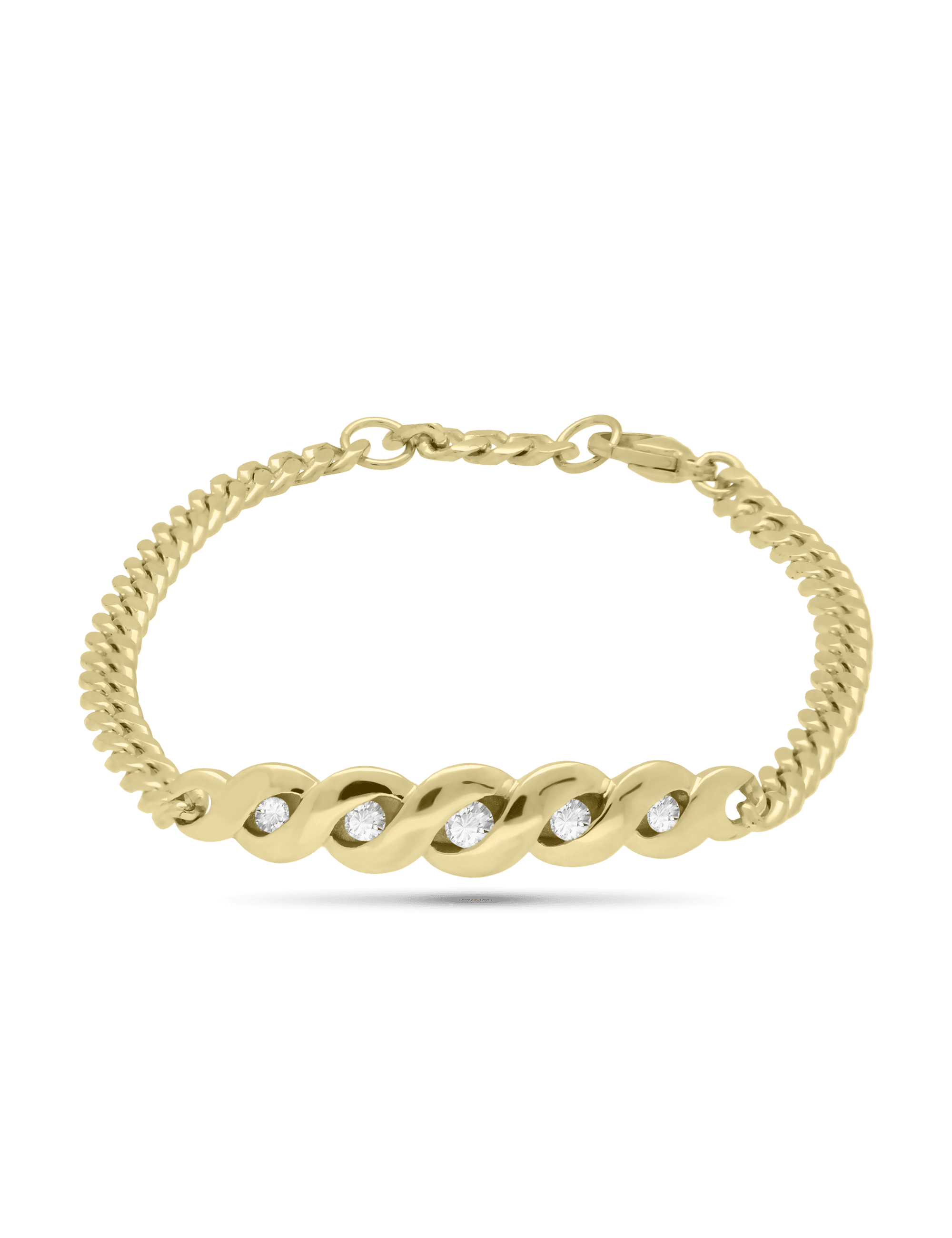 Premium Armband, 585/- Gelbgold mit Diamanten 0,35 Karat