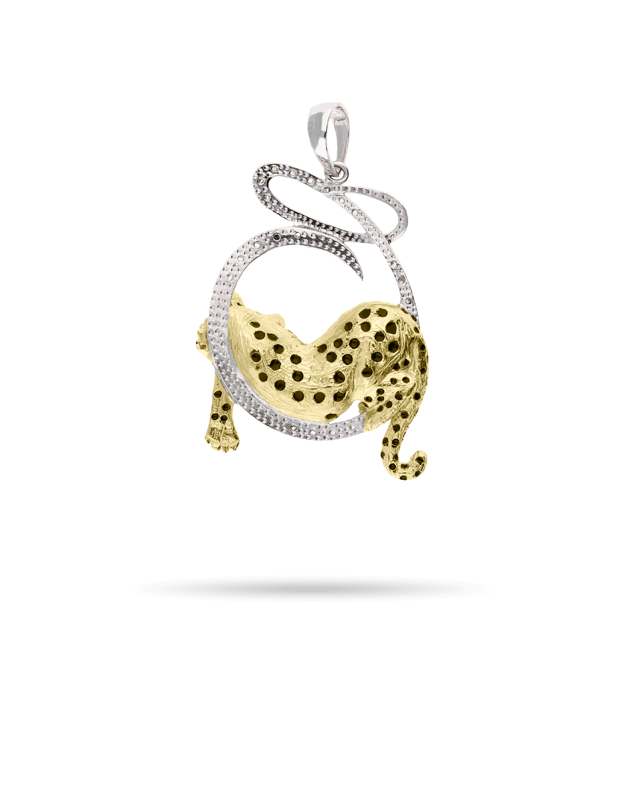 Anhänger Leopard, 925/- Silber mit Zirkonia