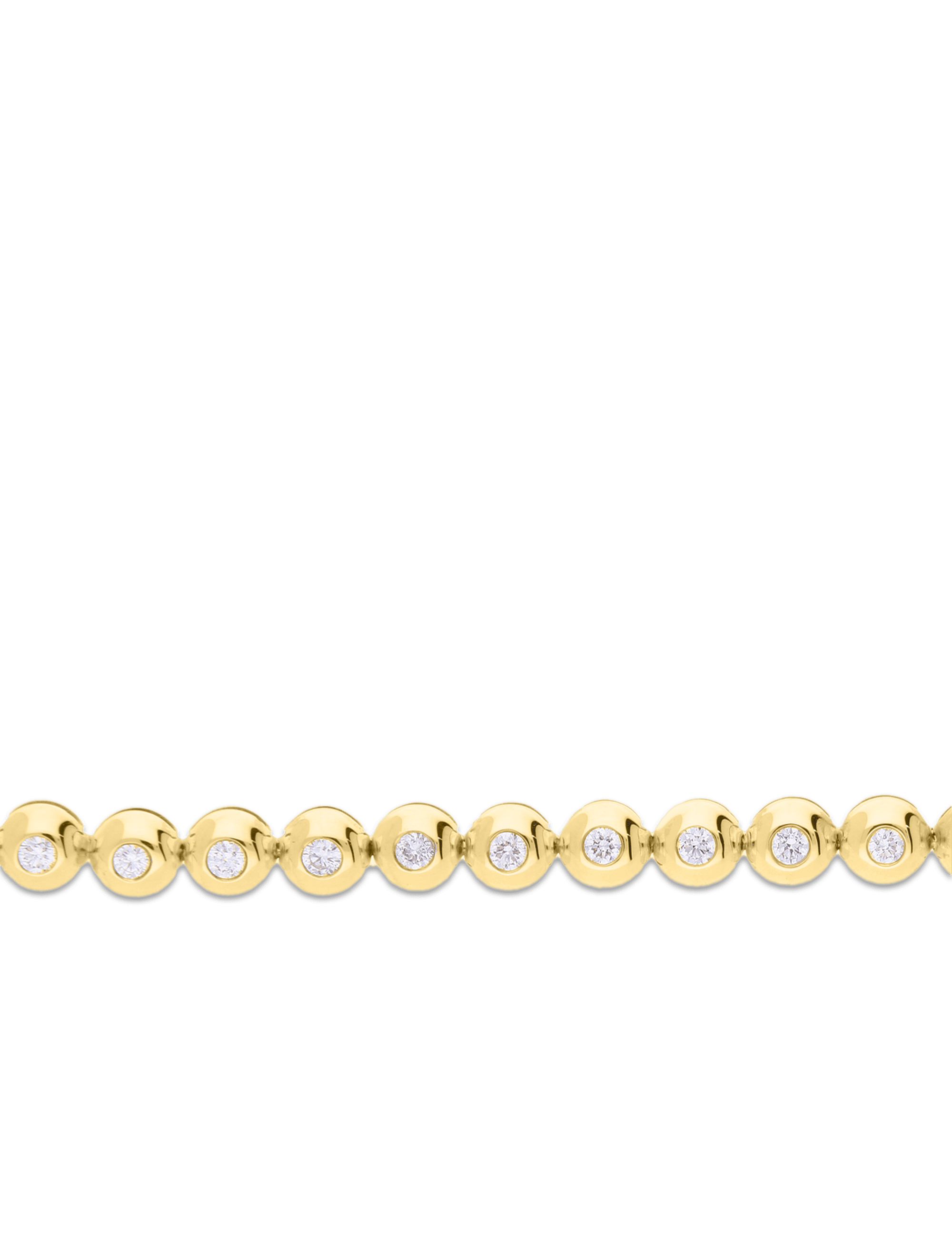 Premium Tennisarmband, 585/- Gelbgold mit Diamanten 1,60 Karat