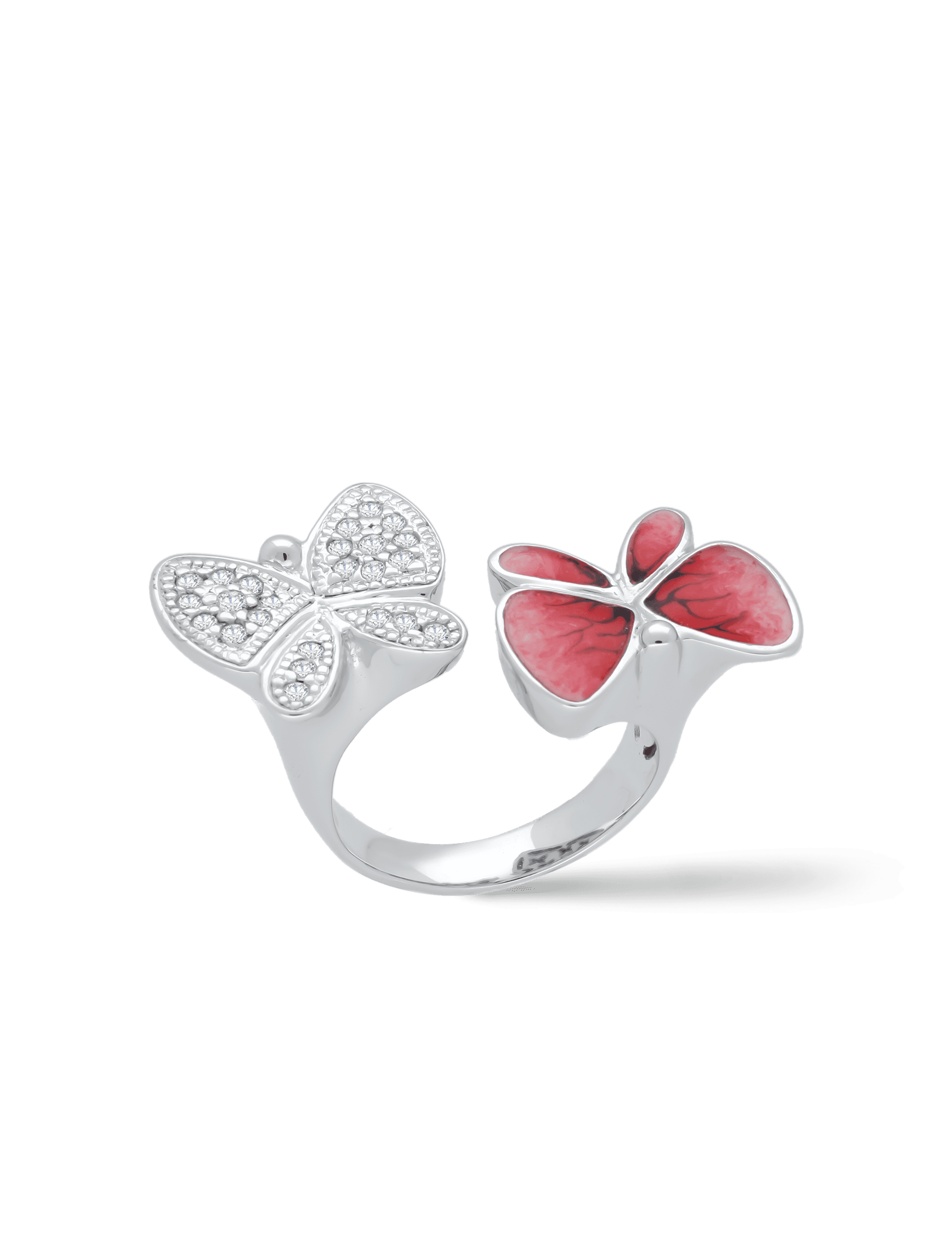 Paradise Ring Schmetterling, 925/- Silber mit Zirkonia