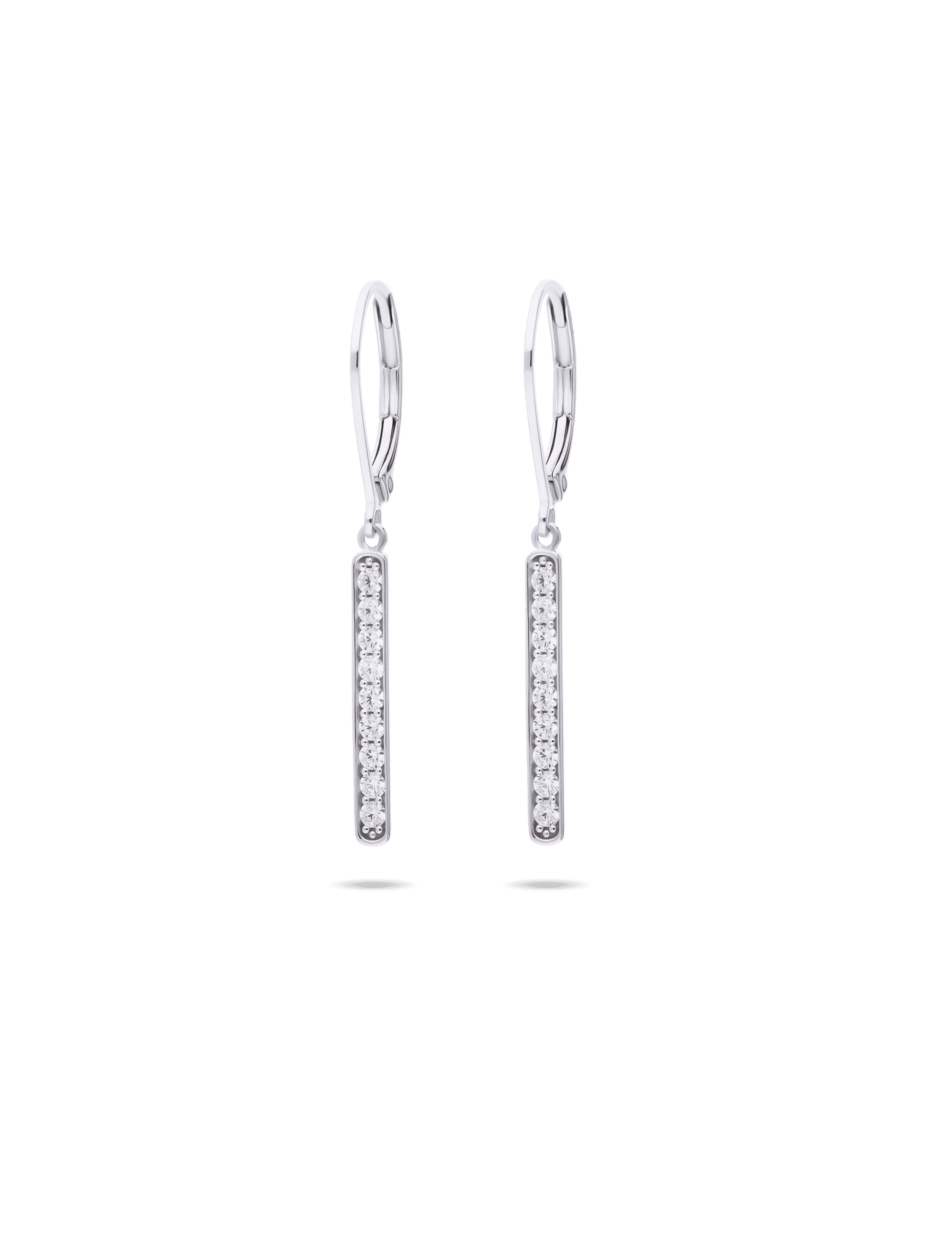 Ohrhänger Silber 925/- Silber rhodiniert mit Zirkonia