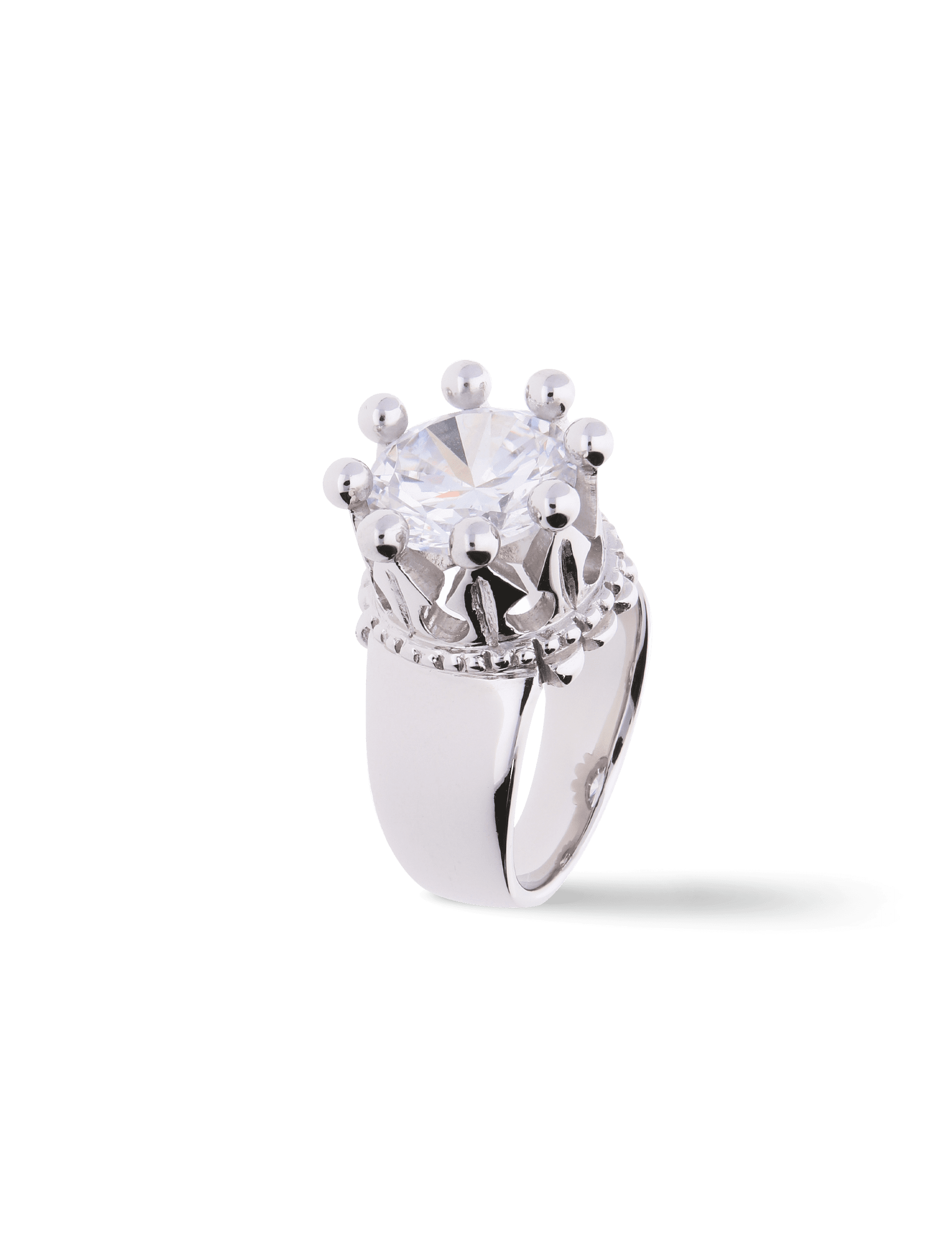 Ring Krone, 925/- Silber mit Zirkonia