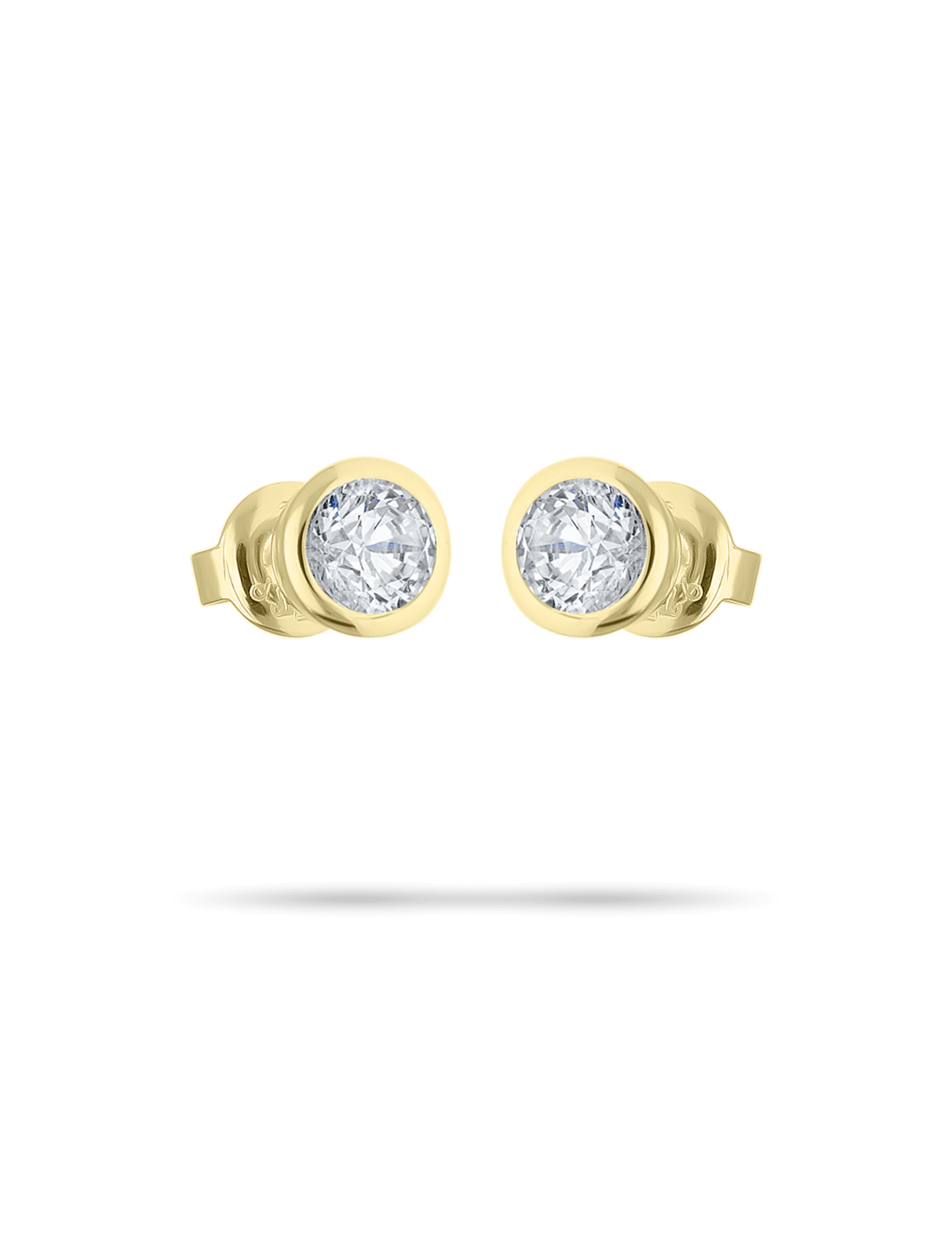 Premium Ohrstecker, 585/- Gelbgold mit Diamanten 0,25 Karat