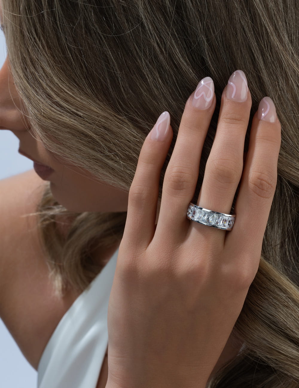 Ring 925/- Silber rhodiniert