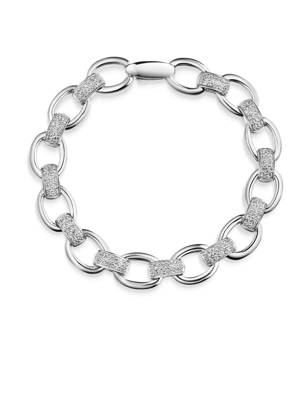 Armband 925/- Silber rhodiniert 18,5 cm
