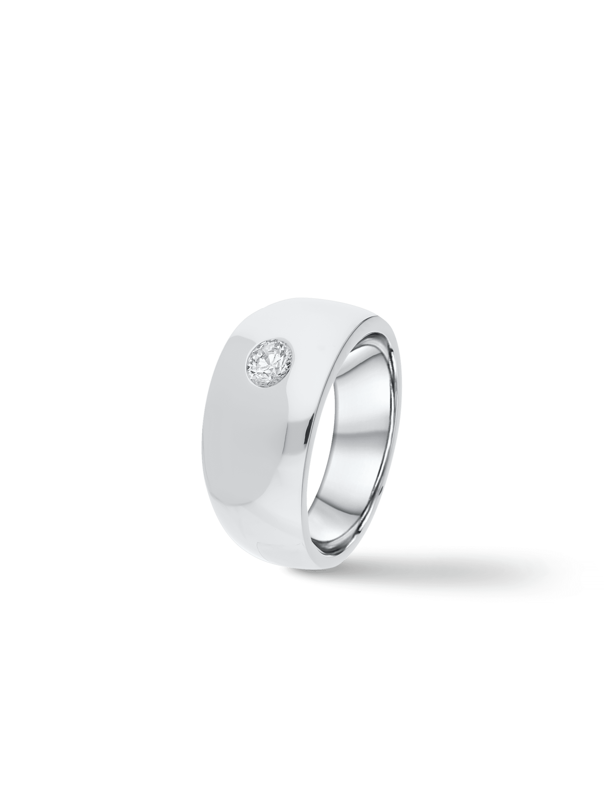 Premium Ring, 585/- Weißgold mit Diamant 0,25 Karat