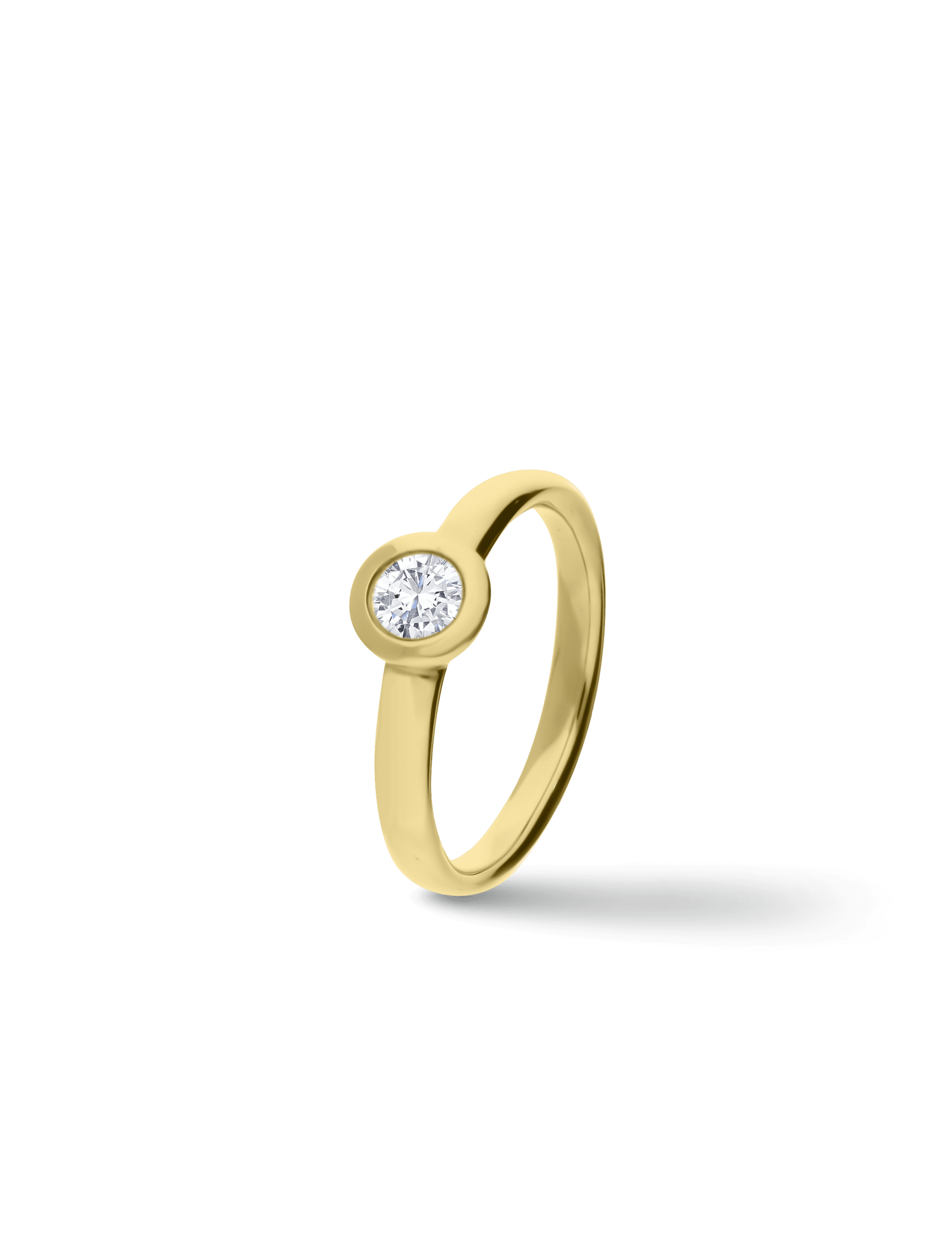 Premium Solitär Ring, Gelbgold mit Diamant 0,50 Karat