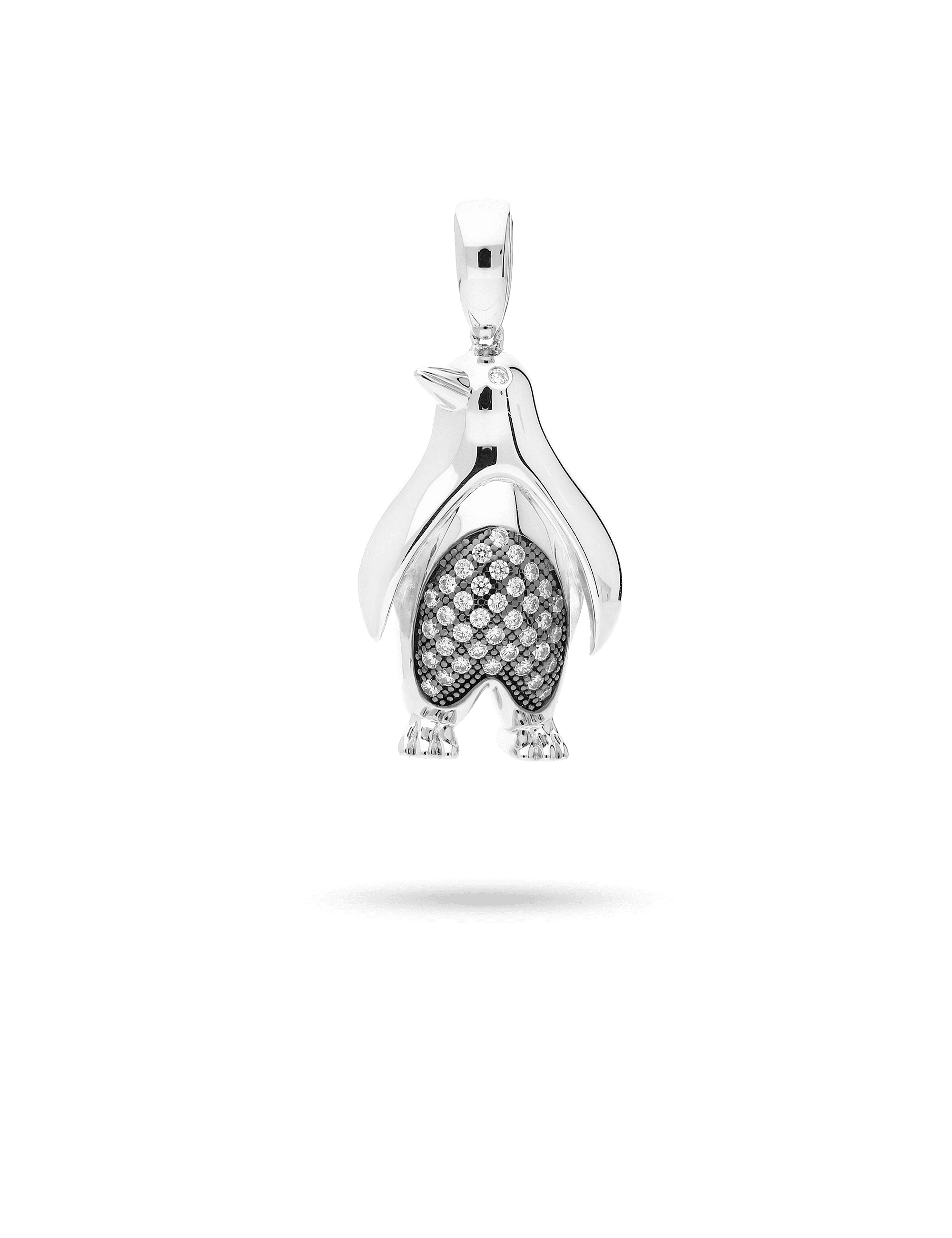 Anhänger Pinguin, 925/- Silber mit Zirkonia