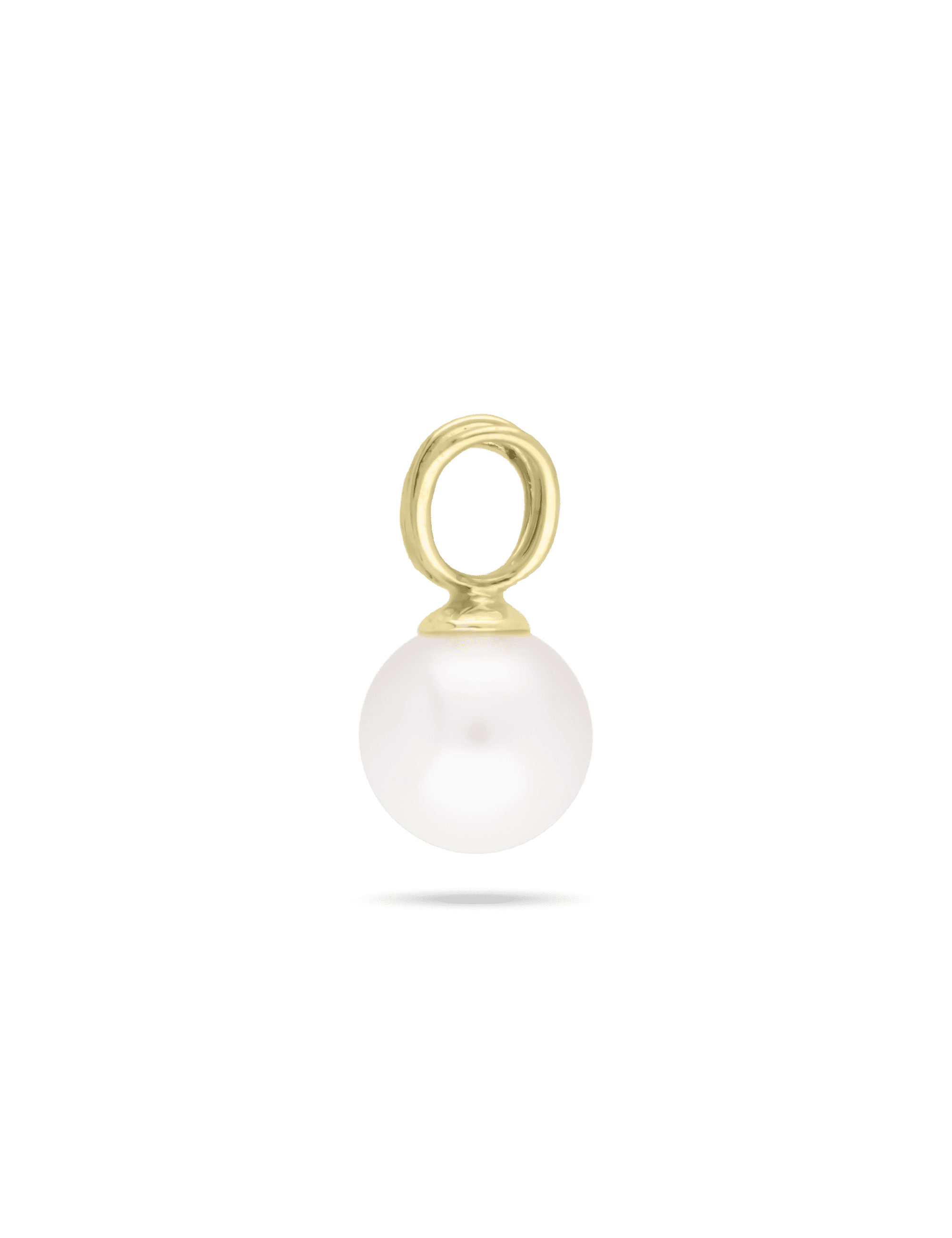 Essentials Anhänger 925/- Silber goldplattiert mit Perle weiß